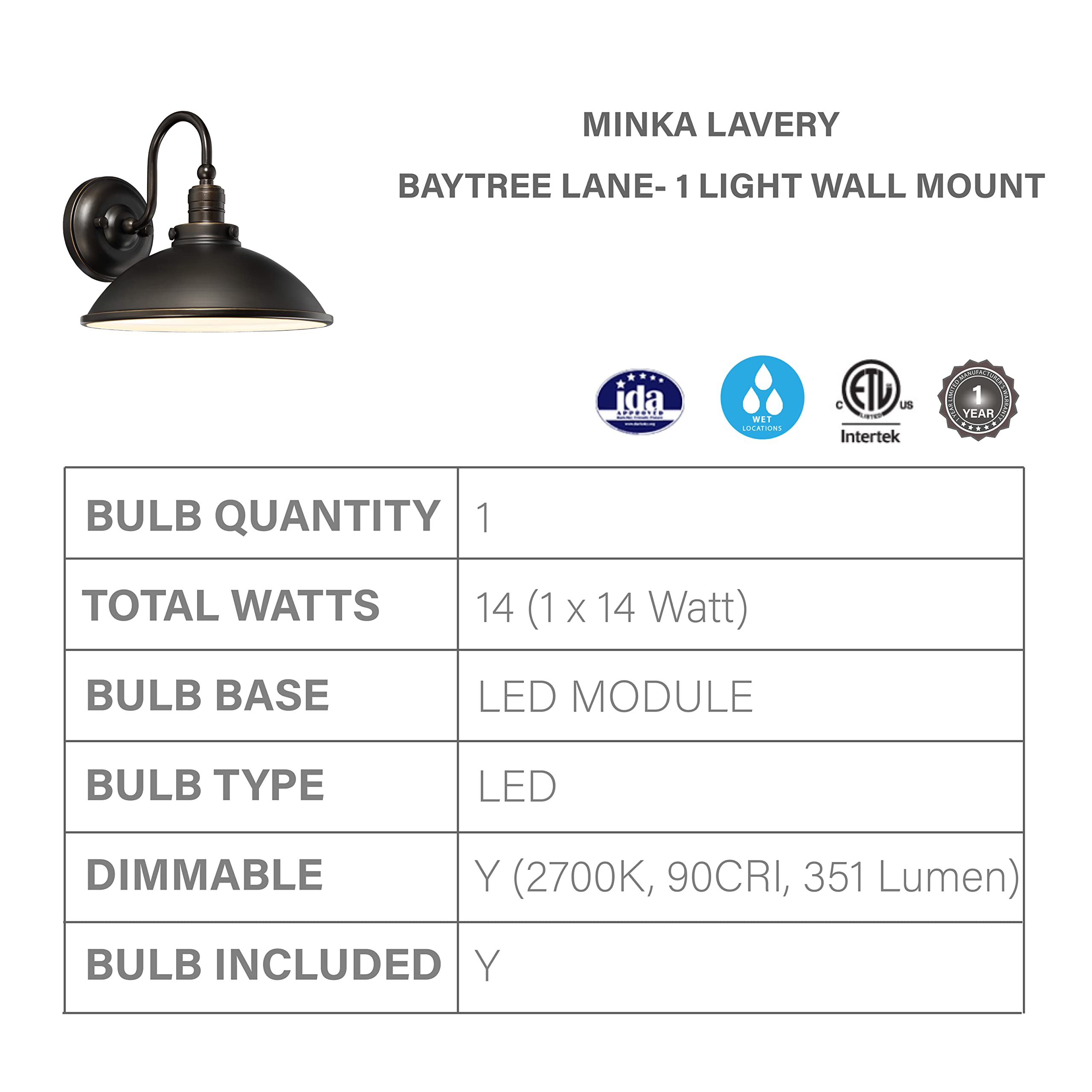 Minka Lavery Outdoor Wall Light 71169-143C-L Baytree Lane Exterior