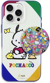 Sonix x Sanrio Case + MagLink Snap Grip (Hello Kitty and Friends Stickers) for MagSafe iPhone 16 Pro Max | Classic Pochacco