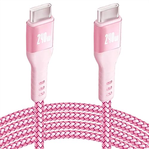 Miniatura 8 de Cable USB-C a USB-C de 240 W de 10 pies, cargador tipo C a tipo C, cable de carga rápida de MacBook compatible con MacBook Pro, iPad Air, iPad Mini