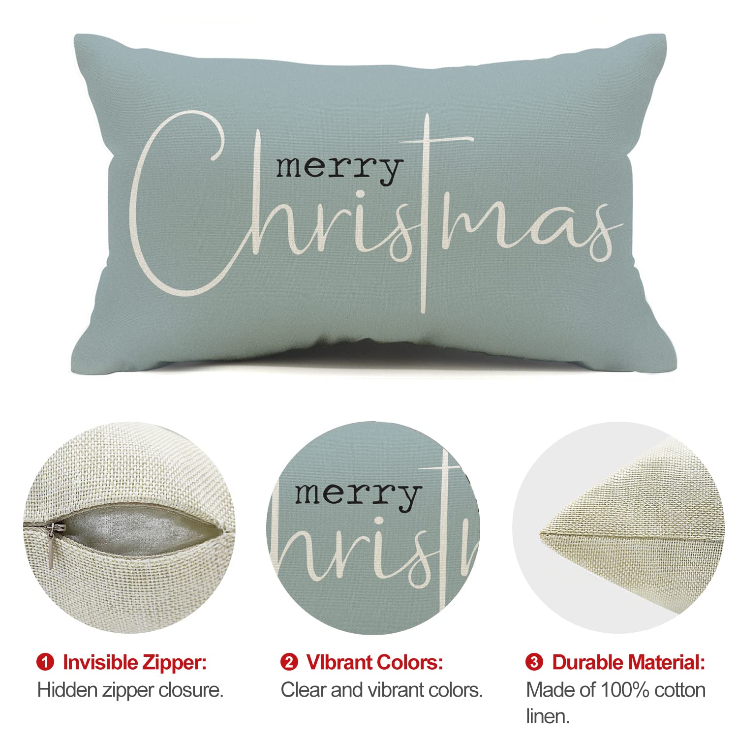 Housse De Coussin Mattéo Velours De Coton Et Lin Bleu De Minuit Blanc D