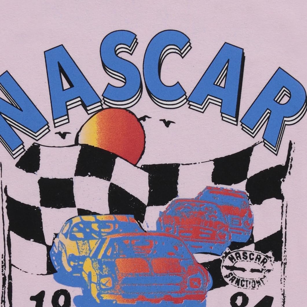 NASCAR Ladies Racing Fashion Shirt - Ladies Classic Racing Tee Front and Back Skimmer Crop Top Tee