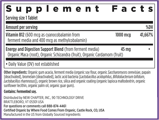 Fermented Vitamin B12 1000 mcg
