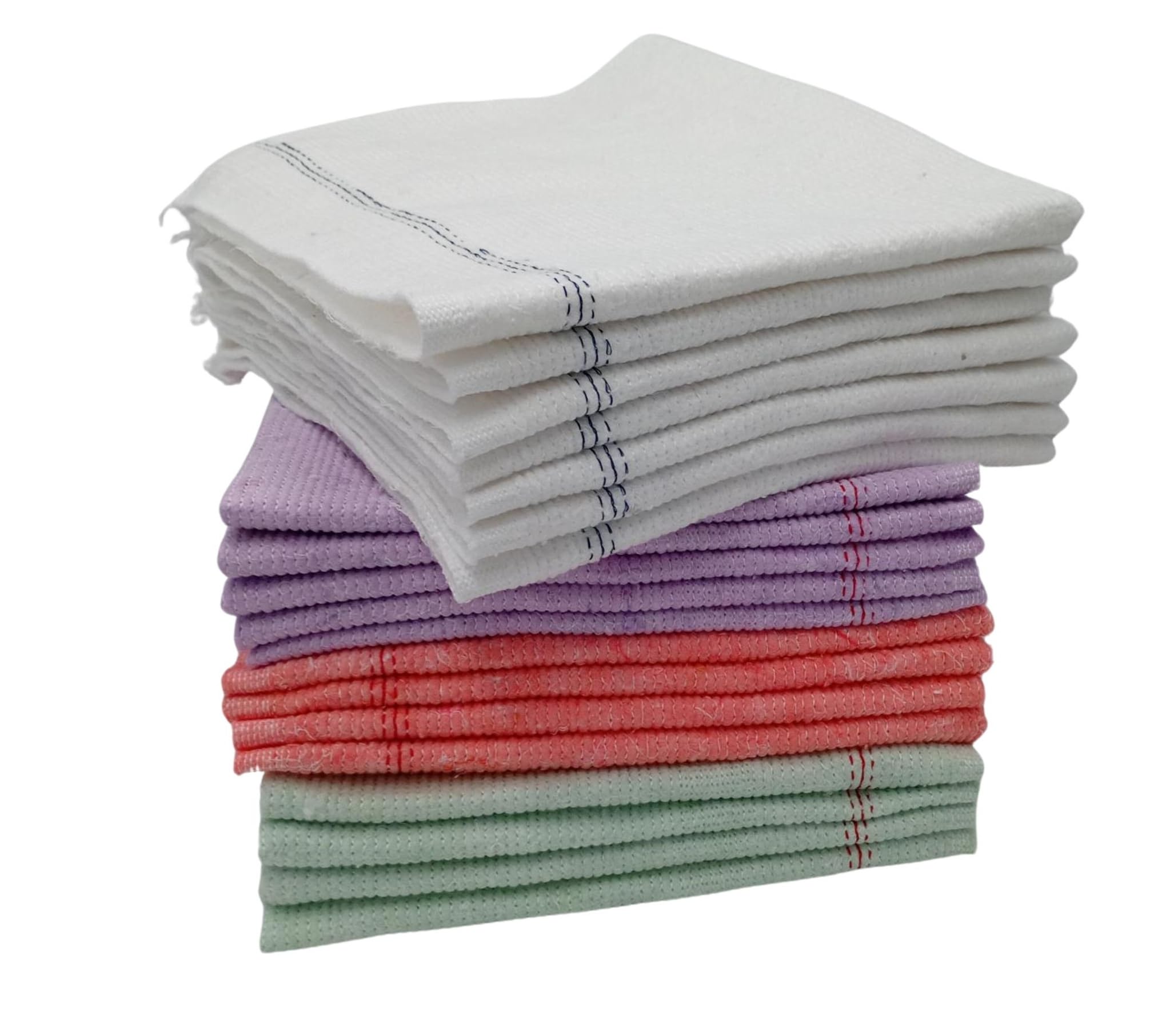 LNT France - Juego de 20 mopas de algodón y viscosa, 50 x 60, fabricadas en Francia, lavable y resistente, muy absorbente