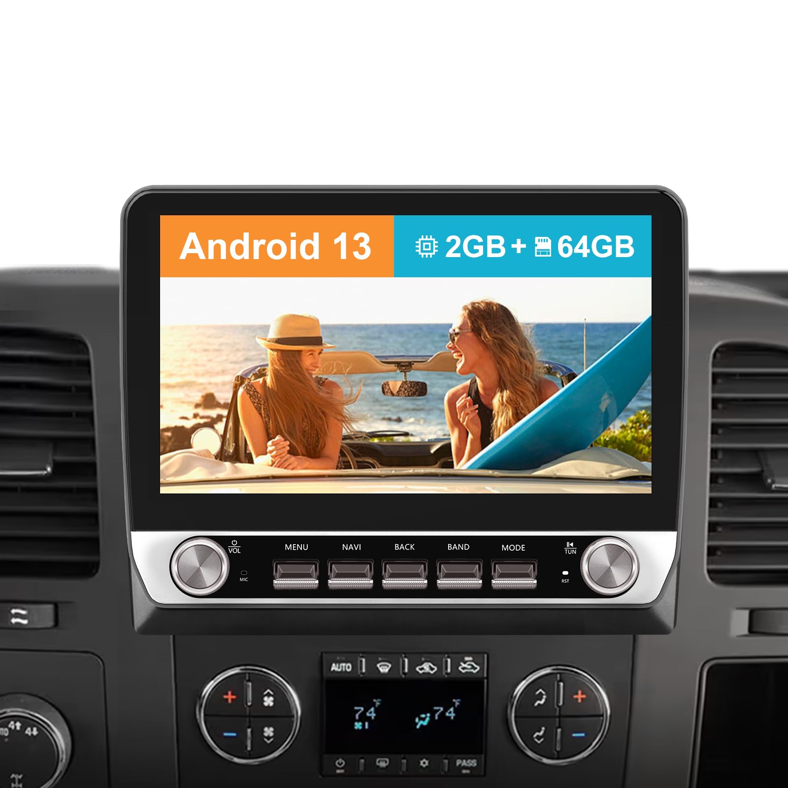 7" Android 13 Car Stereo For Chevy/GMC Trucks/SUVs - Wireless CarPlay, 2GB+64GB, GPS, Touchscreen (2007-2019 Models)