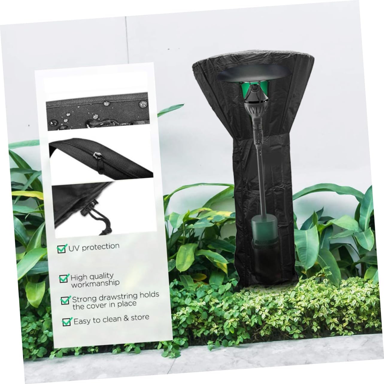 Heavy Duty Outdoor Cover Heater Protectors Dustproof Water Resistant Patio Heater Cover