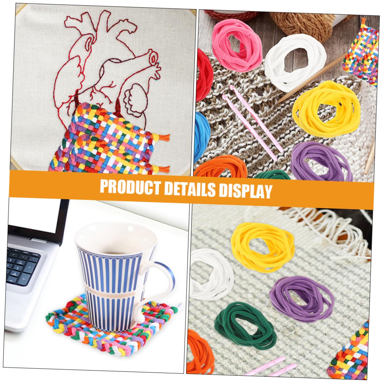 OSALADI 5 Juegos Juguete tejido bucle color elástico cables agarradera Baches vistoso soga kit de telar para niñas juego de telar Suministros de artesanía de bricolaje el plastico