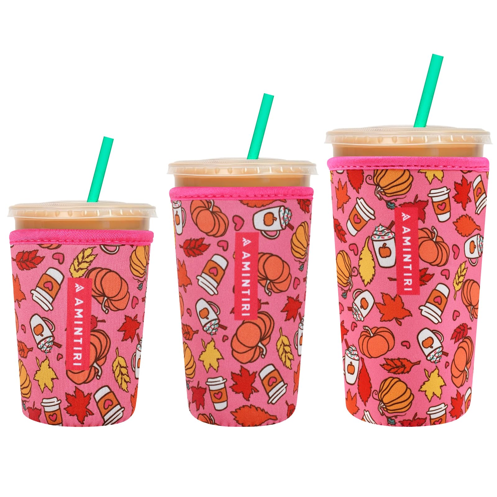 Reusable Insulator Neoprene Sleeve for Iced Coffee &amp; Cold Soda
