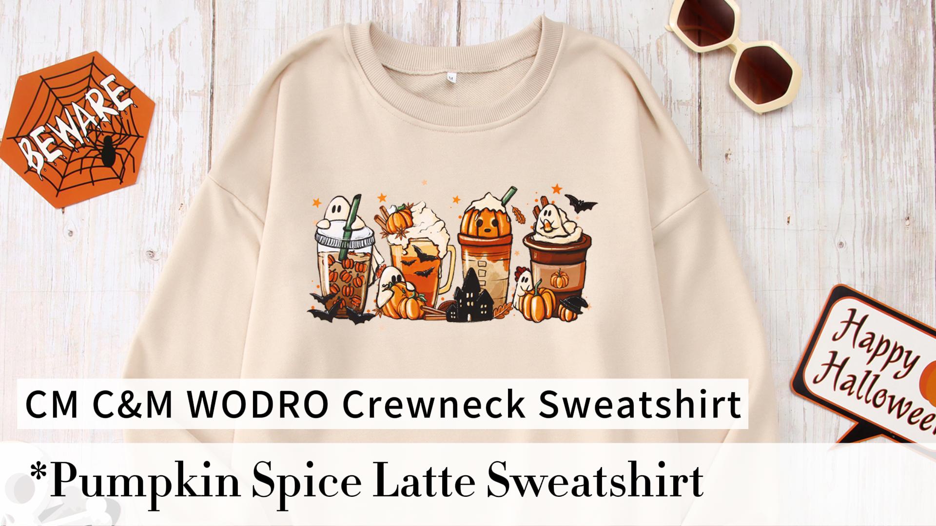 Women's Halloween Ghost Sweatshirt - Cute Vintage Graphic Crewneck Pullover For Fall