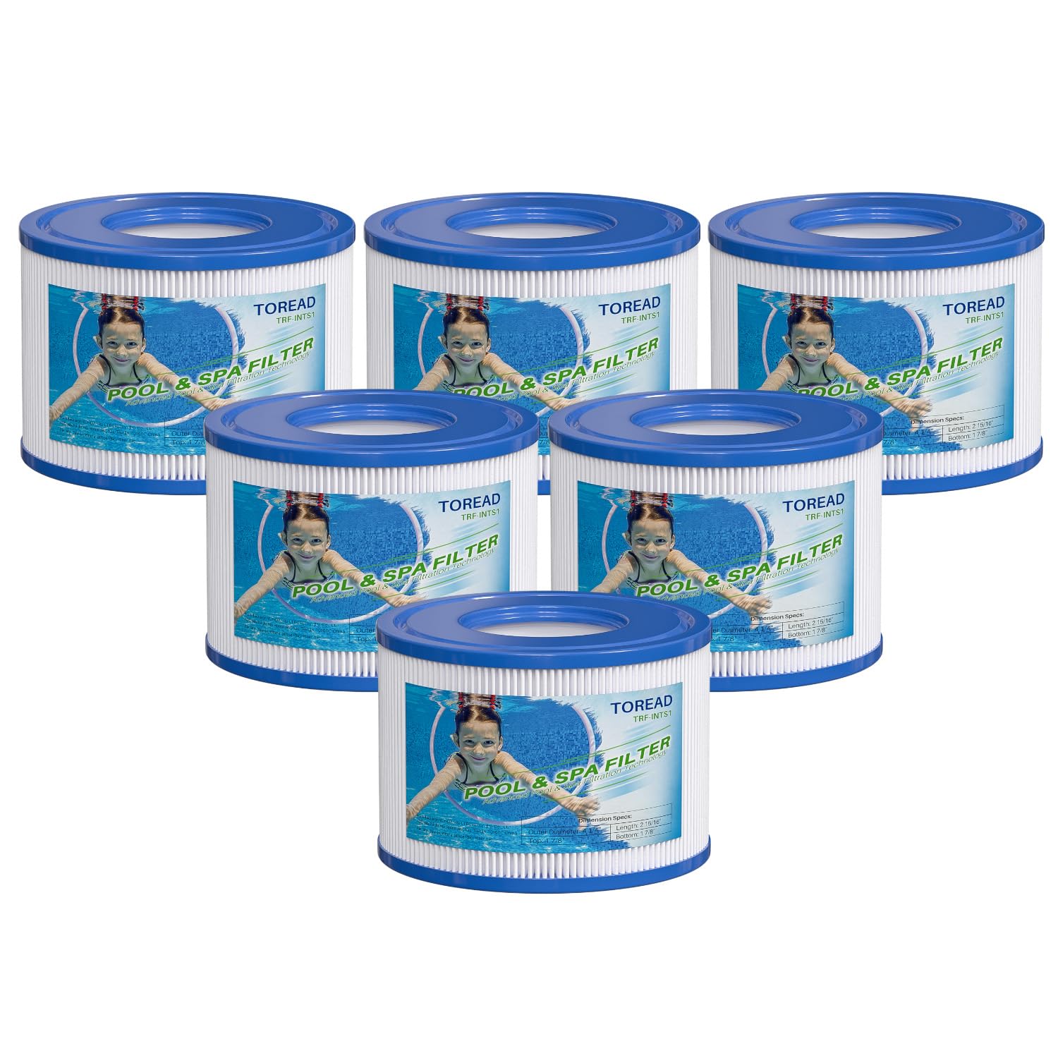 6-pak zamienny filtr PureSpa do łatwego ustawiania wkładów basenowych, filtr spa 11692