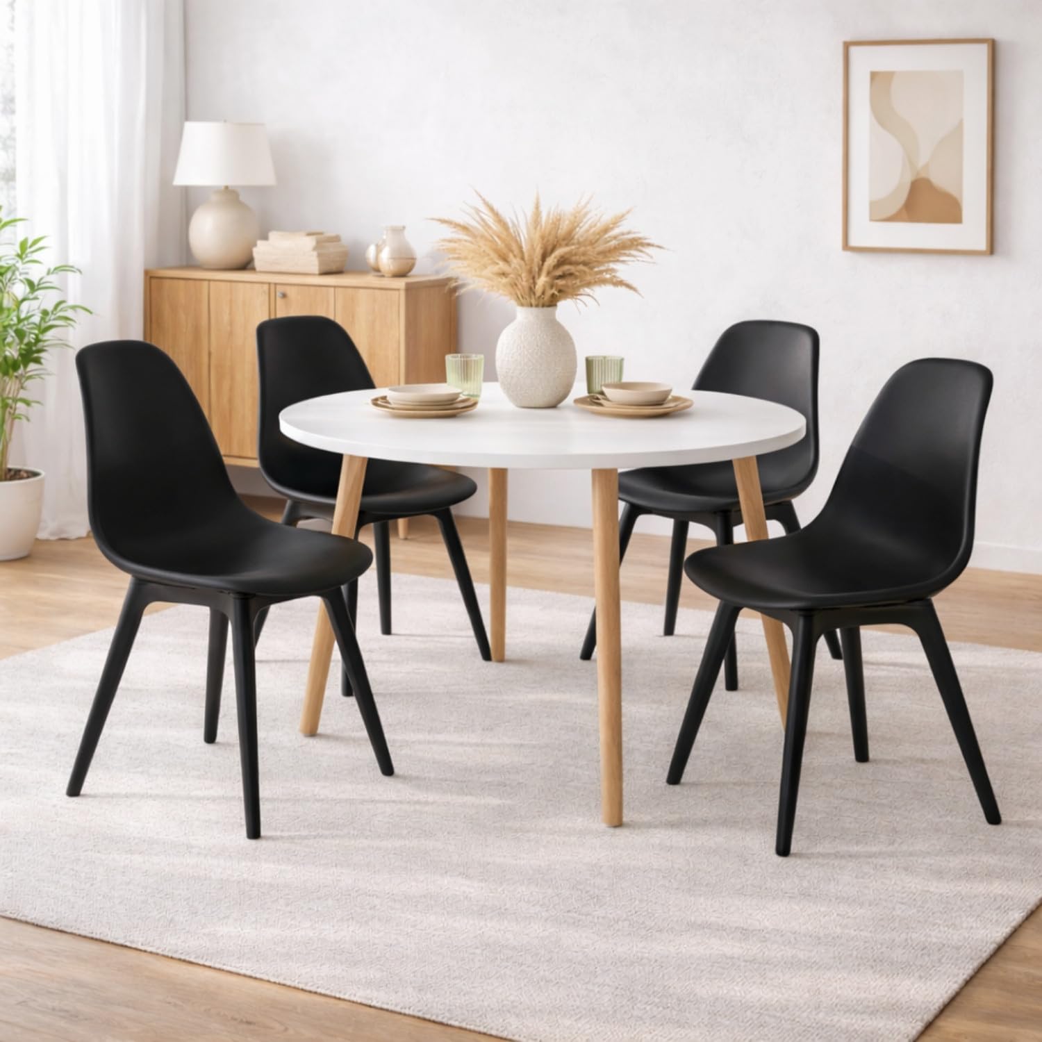 7H SEVEN HOUSE Pack 2 Sillas de Comedor Nórdicas Aroa en Polipropileno para Interior y Exterior 7house