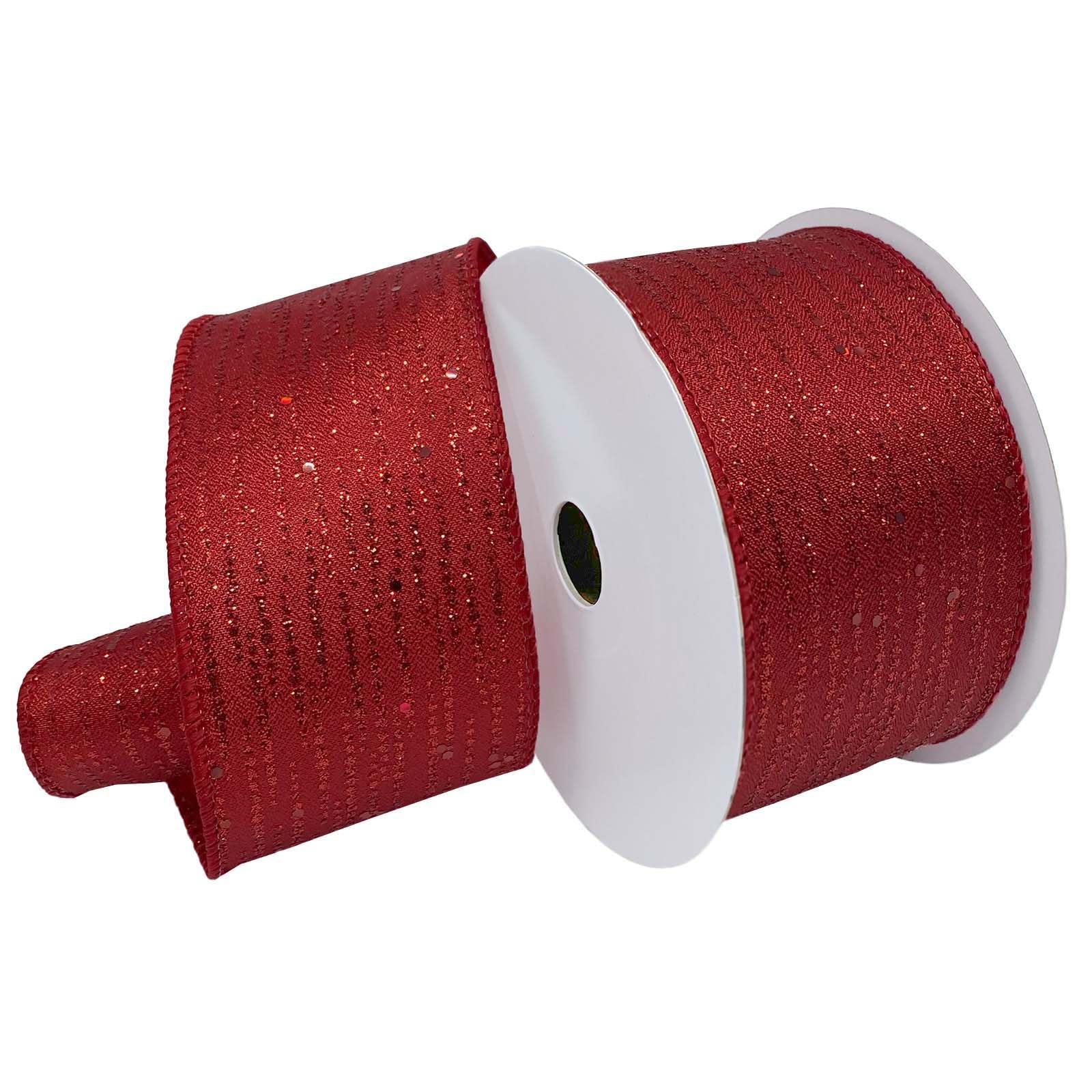 Ruban de bordure en polyester à fil de fer rouge pour réussir tous vos nœuds rigides