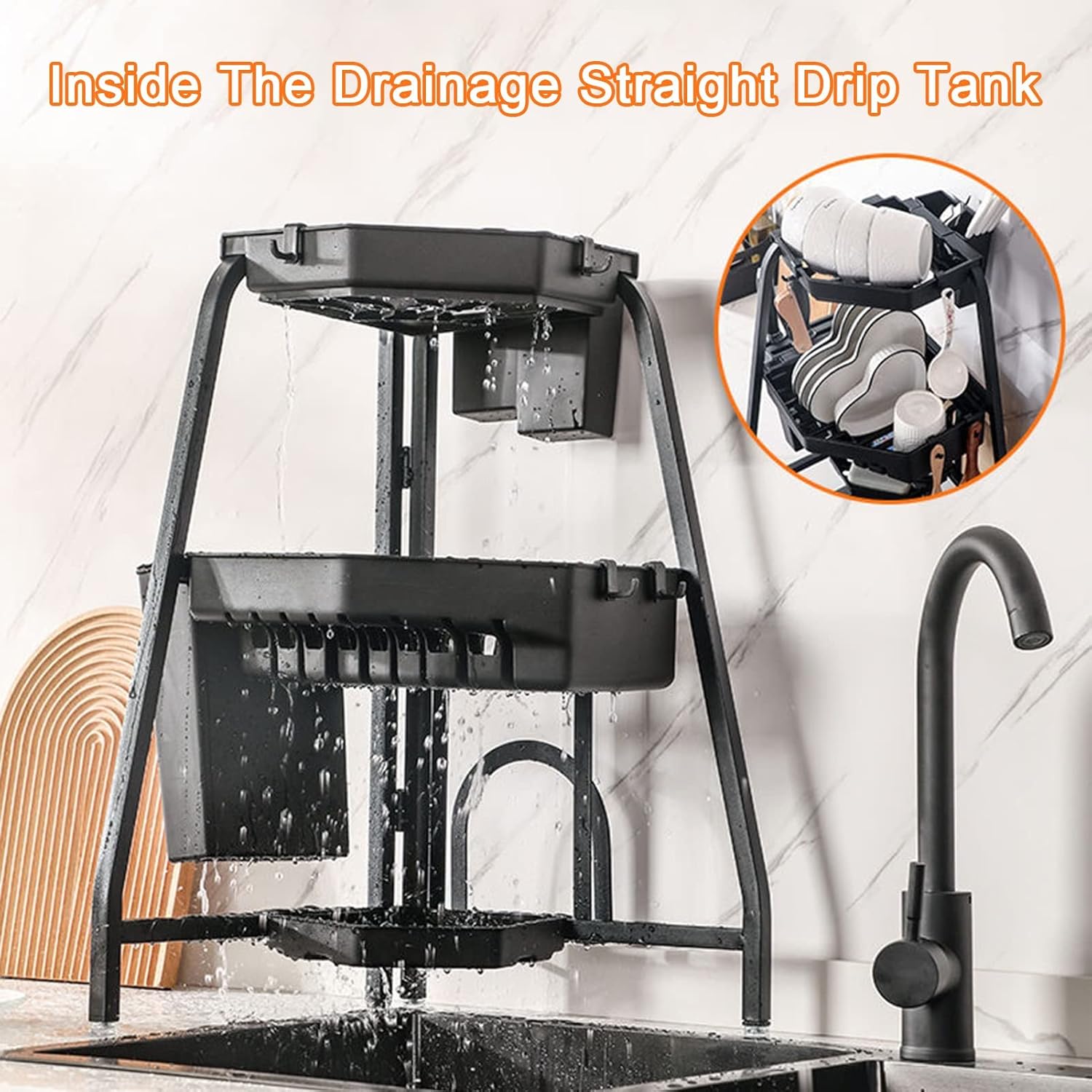 Triangle Dish Drying Rack,Dish Drainer Above Sink Foldable 3 Layers Kitchen Drainer Organizer Storage Space Saver Shelf Holder (Color:White,Size:56cm) (White 56cm)