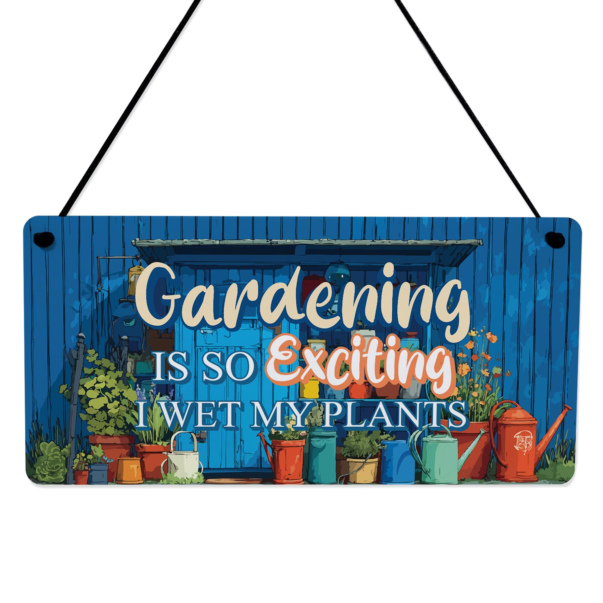 Red Ocean Novelty Outdoor Garden Shed Plaque Garden Sign Funny Garden Signs and Plaques Garden Sign For Outside Gifts For Women