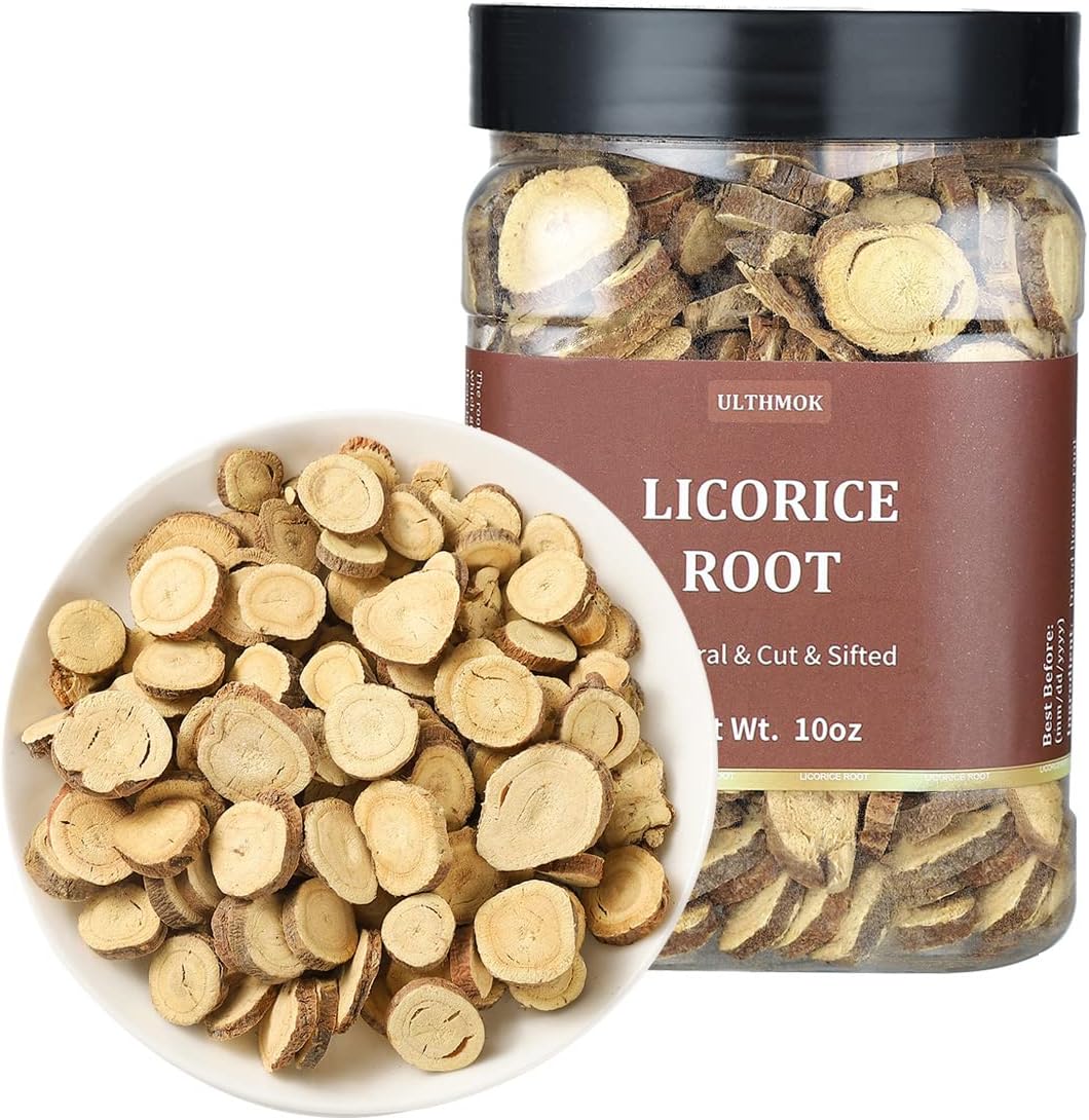 Premium Licorice Root 10 Oz/283g,Cut and Sifted,100% Natural Licorice Root SlicesTea,甘草.