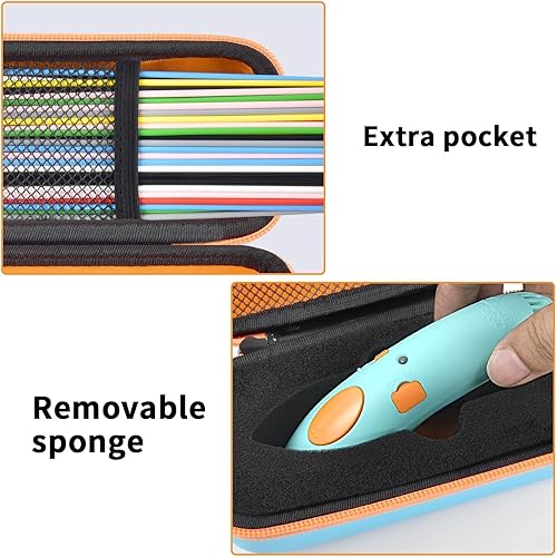 Miniatura 4 de GWCASE Estuche compatible con 3Doodler Start Essentials - Juego de bolígrafos 3D para niños organizador de almacenamiento de bolígrafos 3D soporte
