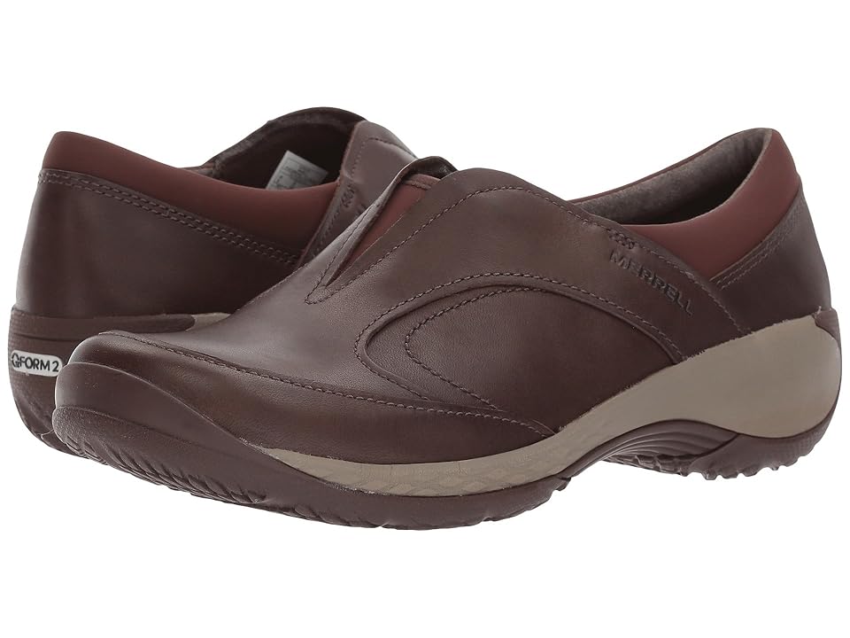 

Merrell Encore Q2 Moc Leather (Espresso) Women's Clog Shoes, Brown