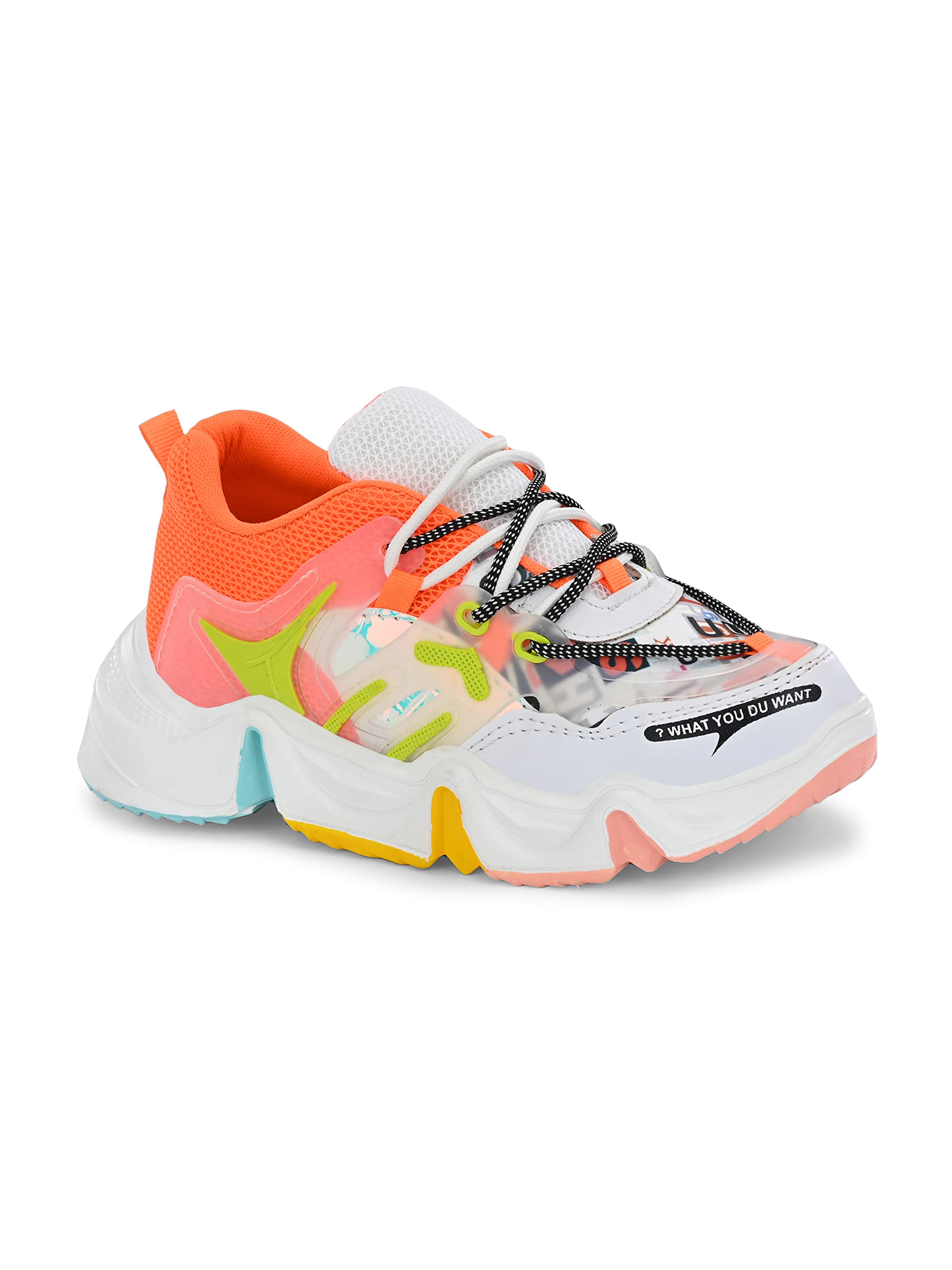 KNOOS Orange Mesh Casual Sneakers for Girls Canvas Shoes for Women - 7 UK (B0BXS9MCR1) Amazon Price History, Amazon Price Tracker