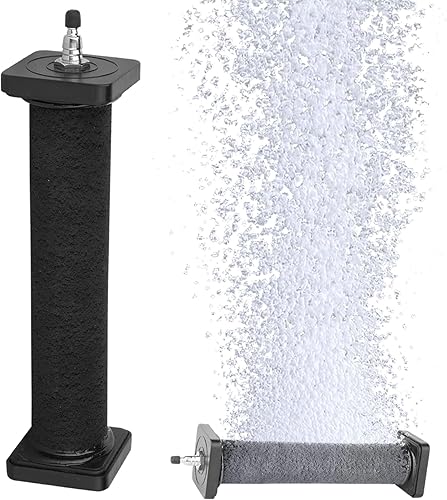 AquaMiracle Paquete de 1 piedras de aire de acuario de 8 x 1.52 pulgadas, nuevo innovador difusor de aire de goma para tanque de peces grande,