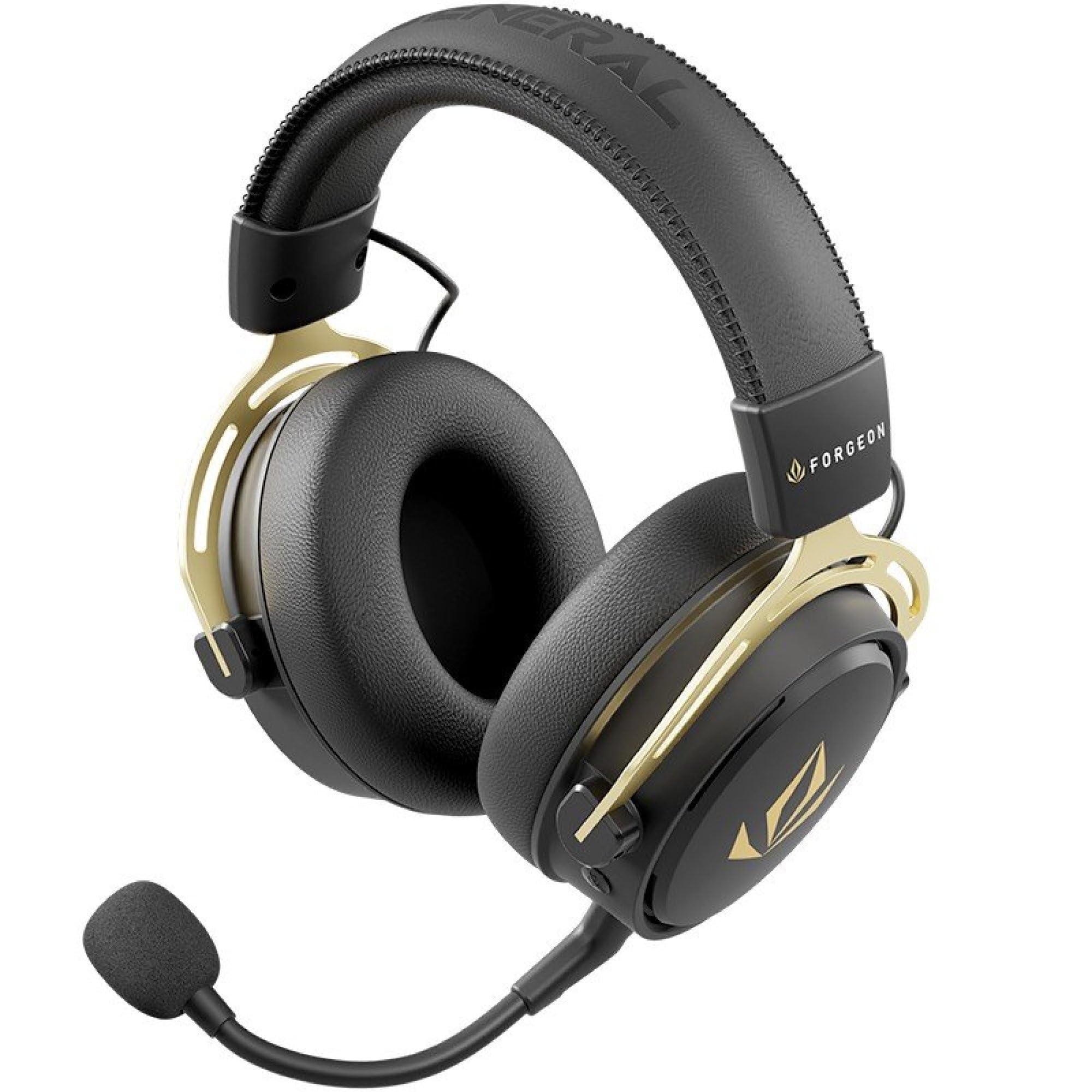 Forgeon Auriculares Gaming Inalámbricos General para PC, PS5, PS4, Xbox y Switch, Sonido Envolvente, Micrófono Extraíble, Batería de Larga Duración, Diseño Ergonómico, Negro