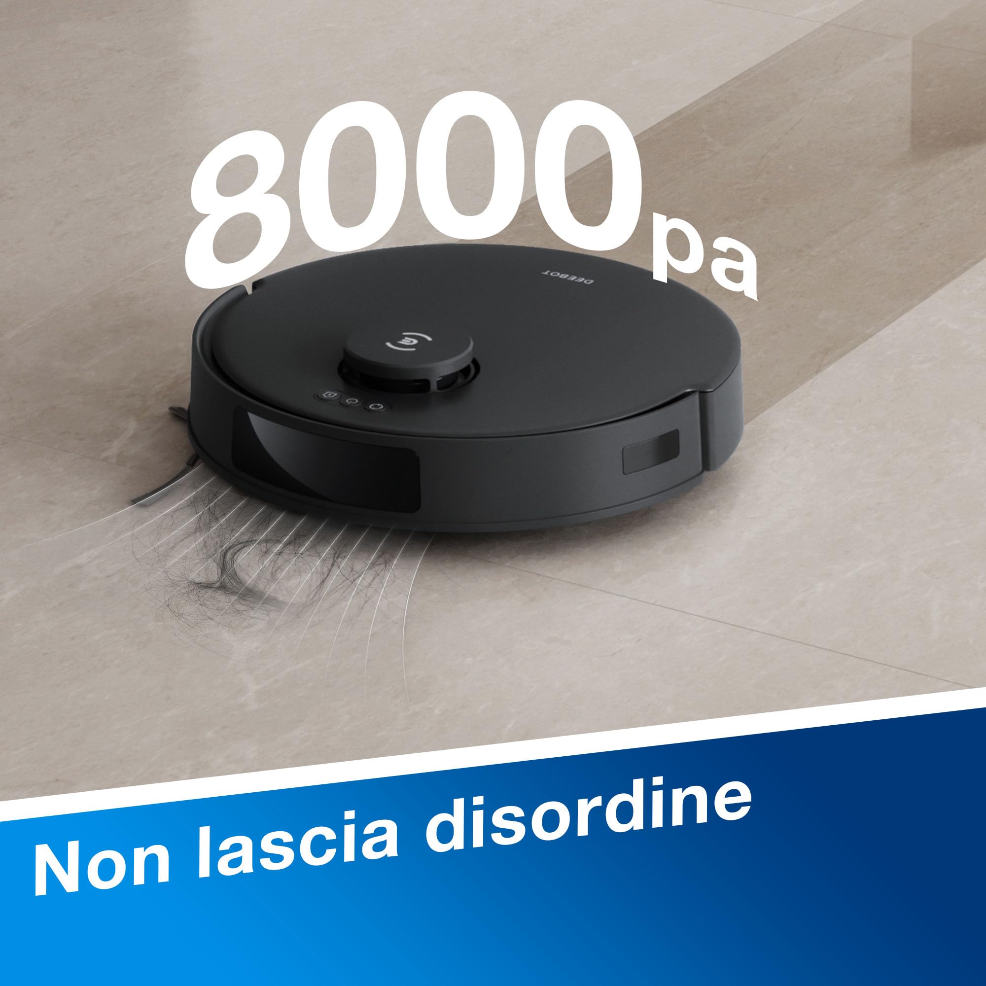 ECOVACS N20 PRO Plus Robot Lavapavimenti e Aspirapolvere, 8000 Pa, Pulizia Senza Sforzo per 45 Giorni, Spazzola Antigroviglio, Durata 300 min, Arrampicata da 20 mm, Pulizia OZMO Pro 2.0 a Vibrazione