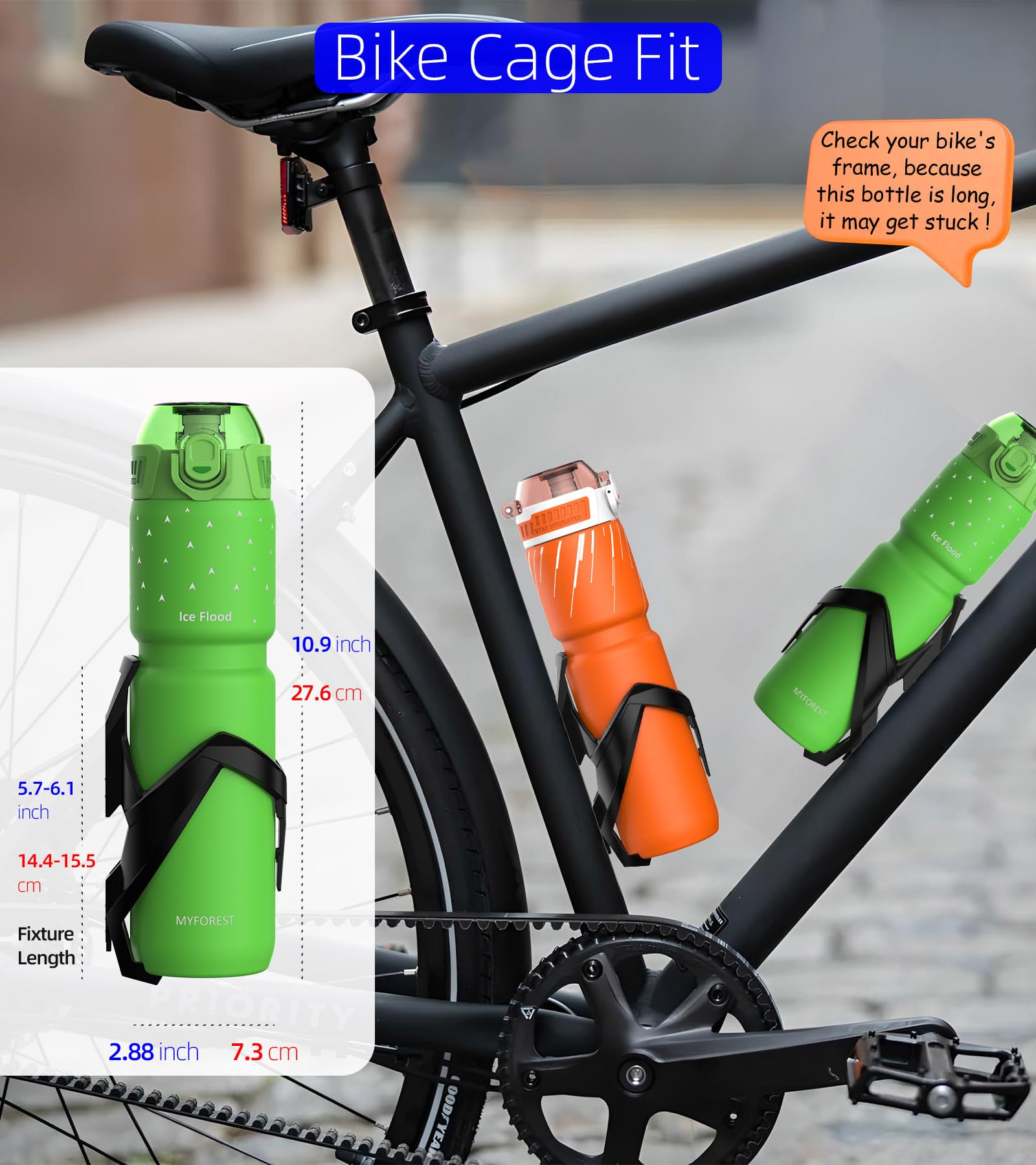 Rico-Sport Borraccia Sportiva 750ml A Prova Di Perdite - Push & Pull, BPA Free, Grip Antiscivolo