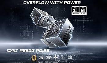 Amazon.co.jp: MSI 850W自作PC電源ユニットMPG A850G PCIE5