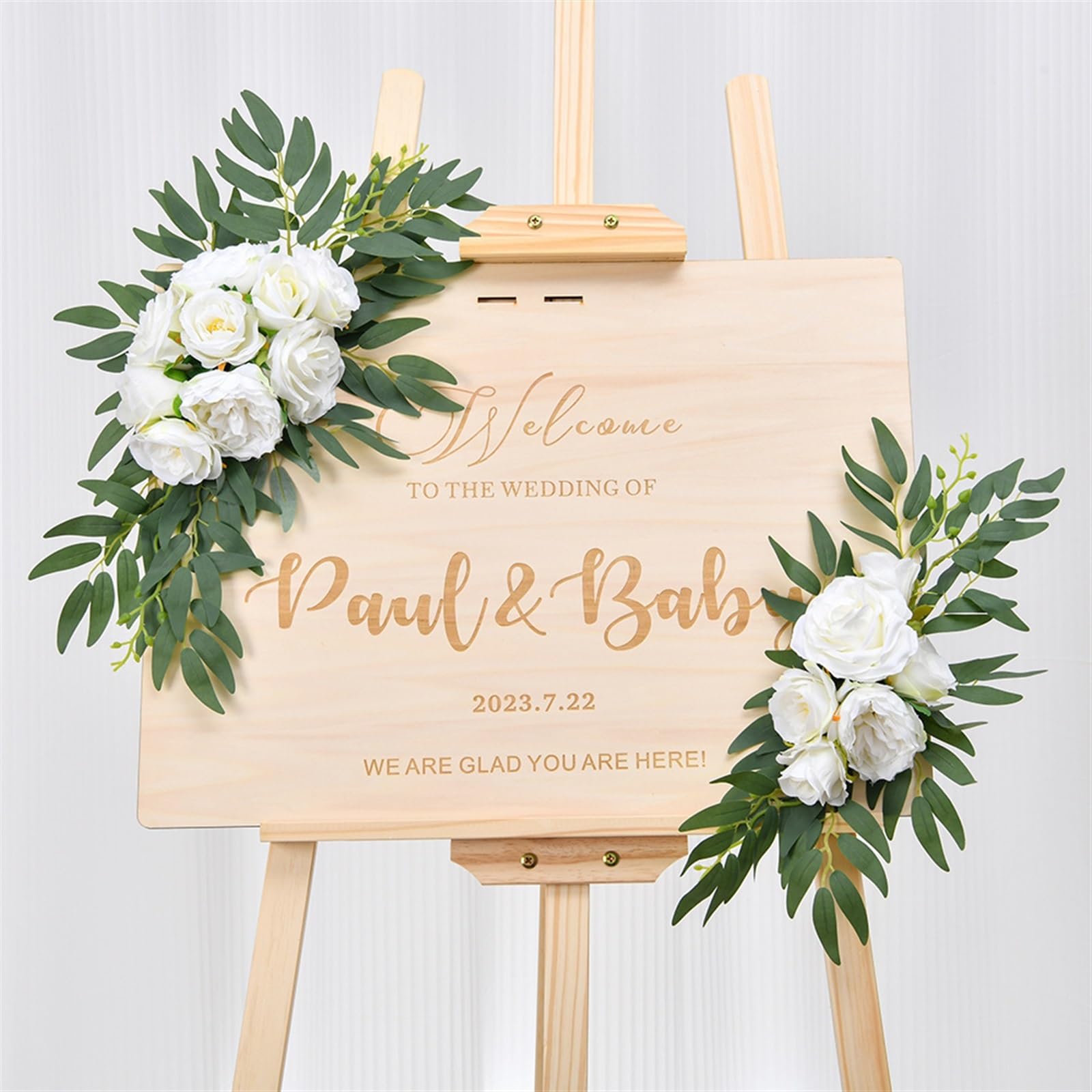 Kit Fiori Artificiali per Arco Nuziale 2 pezzi di fiori artificiali for arco nuziale kit ghirlande floreali in seta cerimonia di matrimonio cartelli di benvenuto decorazione di ricevimento oggetti di