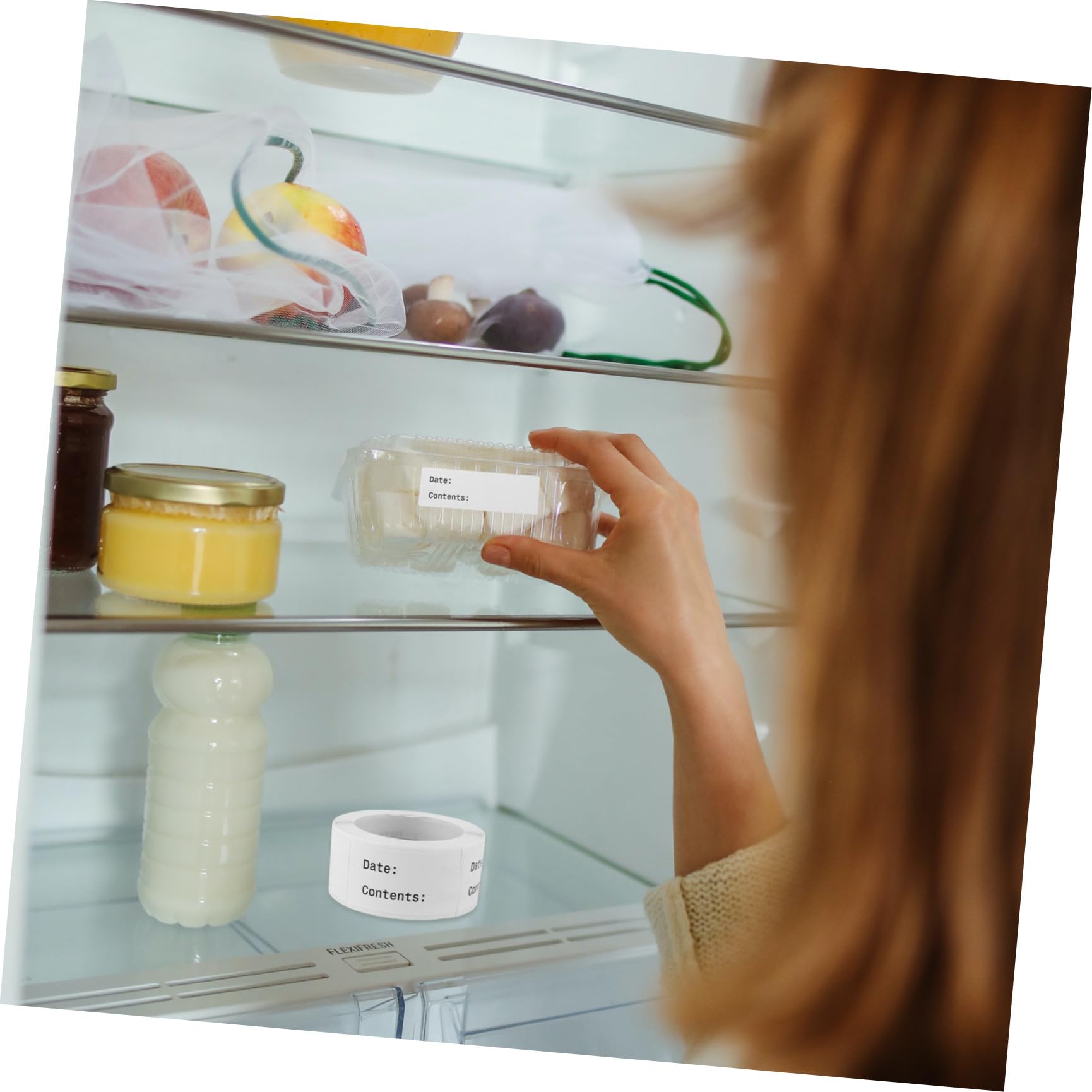 HOMSFOU 3 Set Etichette Per Food Storage Etichette Scrivibili Per Classificazione E Per Barattoli Congelatore E Progetti Creativi 2 Pezzi * 3