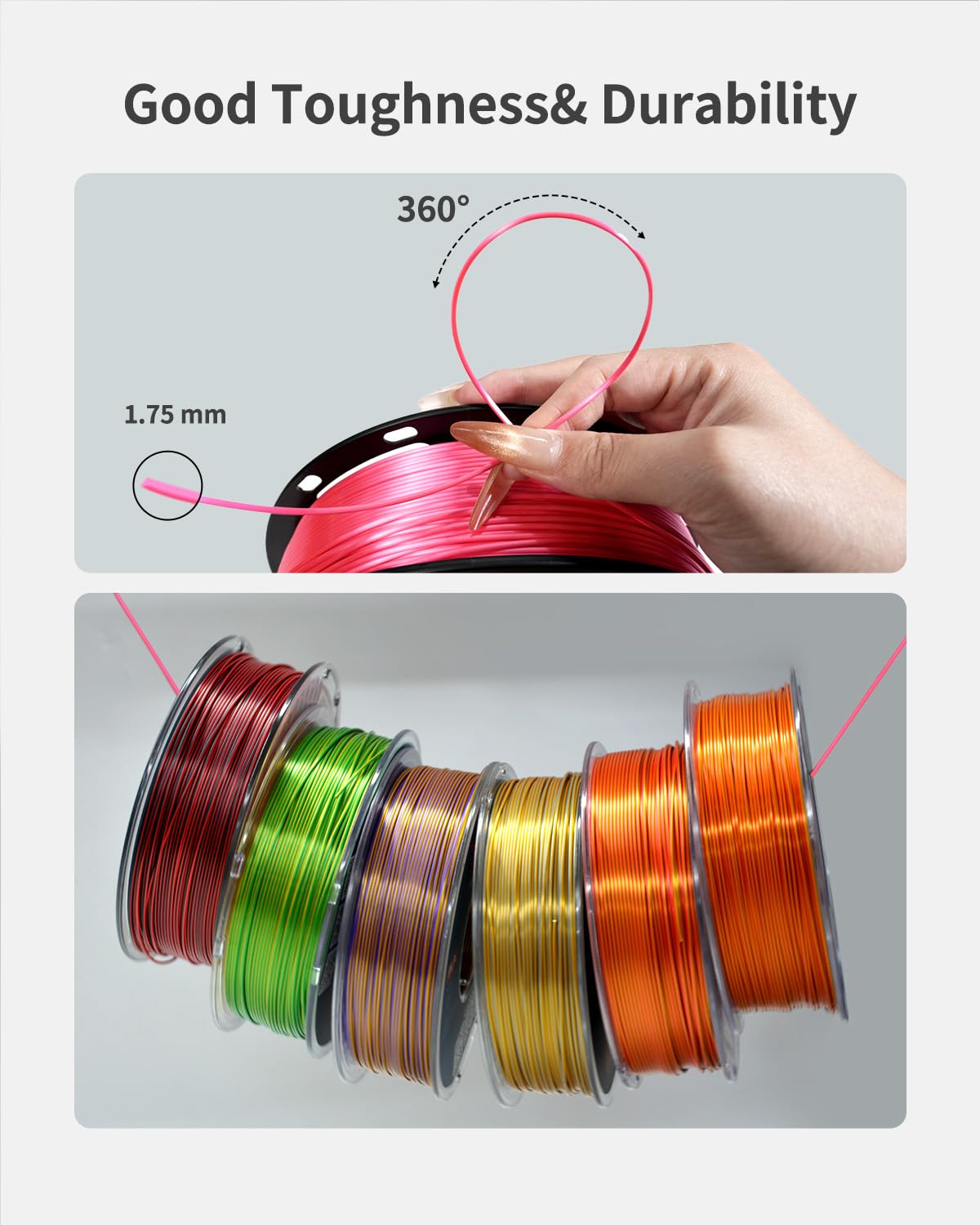 Silk PLA Filament - Magenta 3D Printing -5