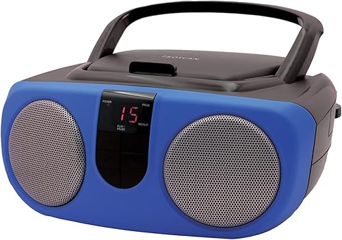 Miniatura 4 de Proscan PRCD243M-BLUE - Caja portátil de CD Boom de 2.4 vatios RMS con radio AMFM (azul)