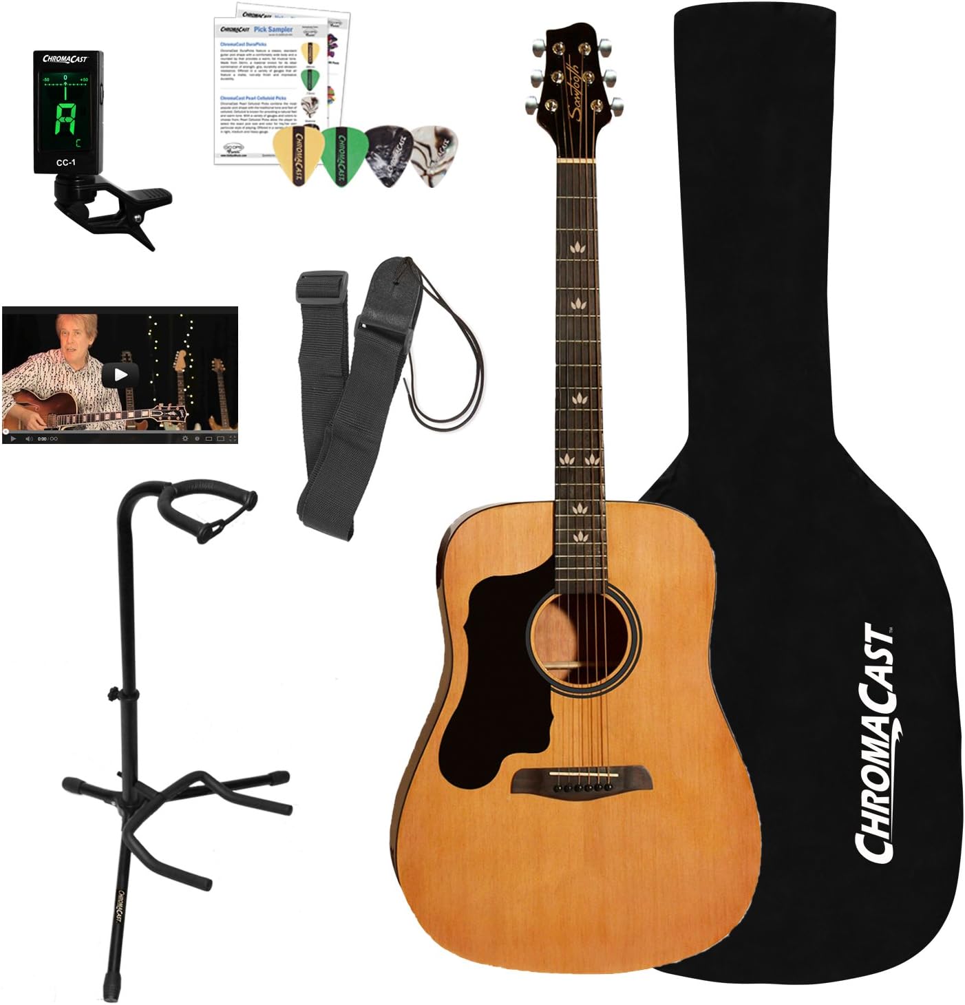 Sawtooth left handed acoustic guitar Clearance