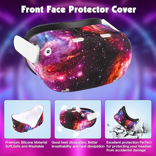 Miniatura 3 de Relohas Accessories for Oculus Quest 2 VR Accessory Set for Meta Quest 2 Include Controller Grip Leather Cover VR Shell Cover Face Cover Lens Cover