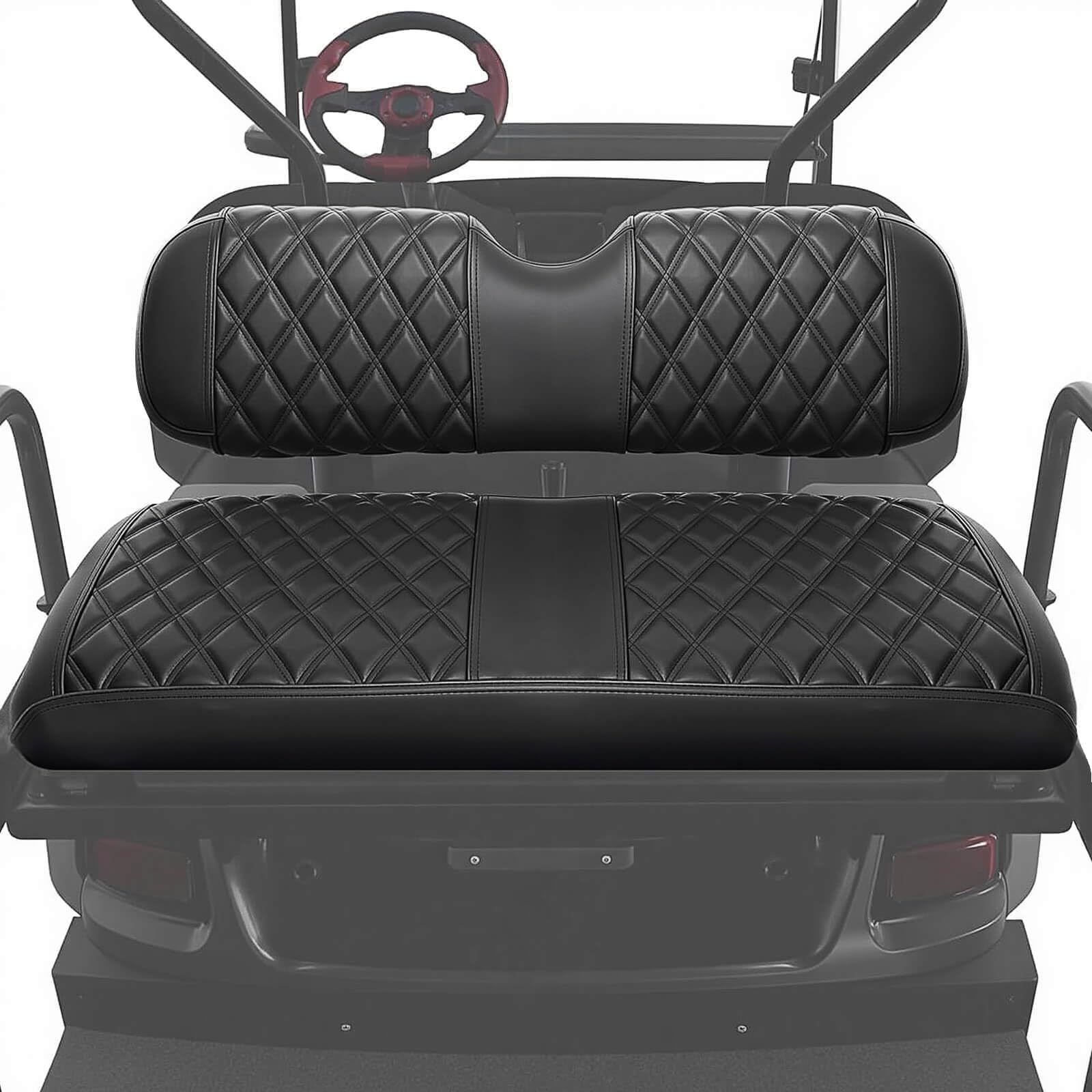 Golf Cart Rear Seat Covers for EZGO Club Car Yamaha Marine Leather Diamond