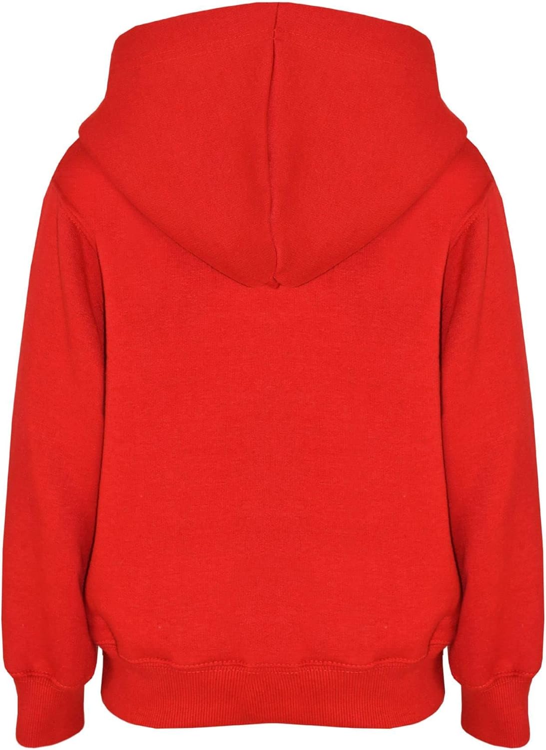 Kids Girls Boys Plain Red Hooded Hoodie Tracksuit Jogging Suit Joggers 5-13 Year