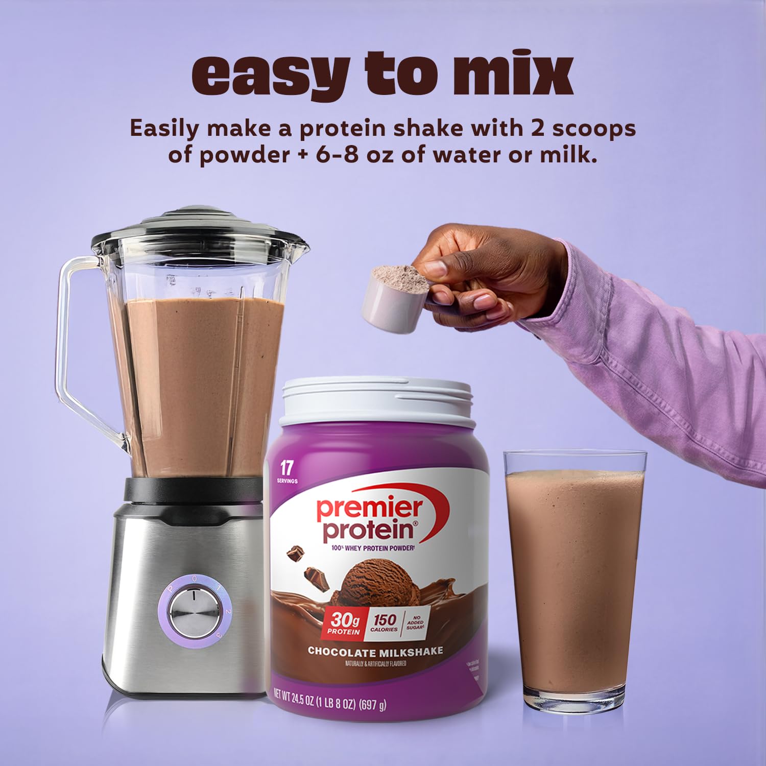 Premier Protein 30g High Protein Powder, 100% Whey, Chocolate, 17 Servings — Amazon image 3