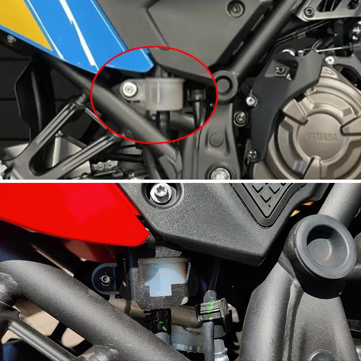 Moto Accessori per TENERE 700 T700 2019 2020 2021 2022 2023 tenere700 tappo serbatoio olio freno posteriore e protezione sensore ABS e copertura protezione tallone