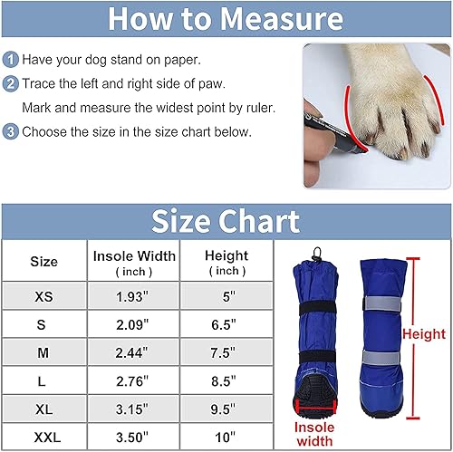 Miniatura 2 de Botas de exterior para perros, zapatos de invierno para perros antideslizantes para la nieve y la lluvia