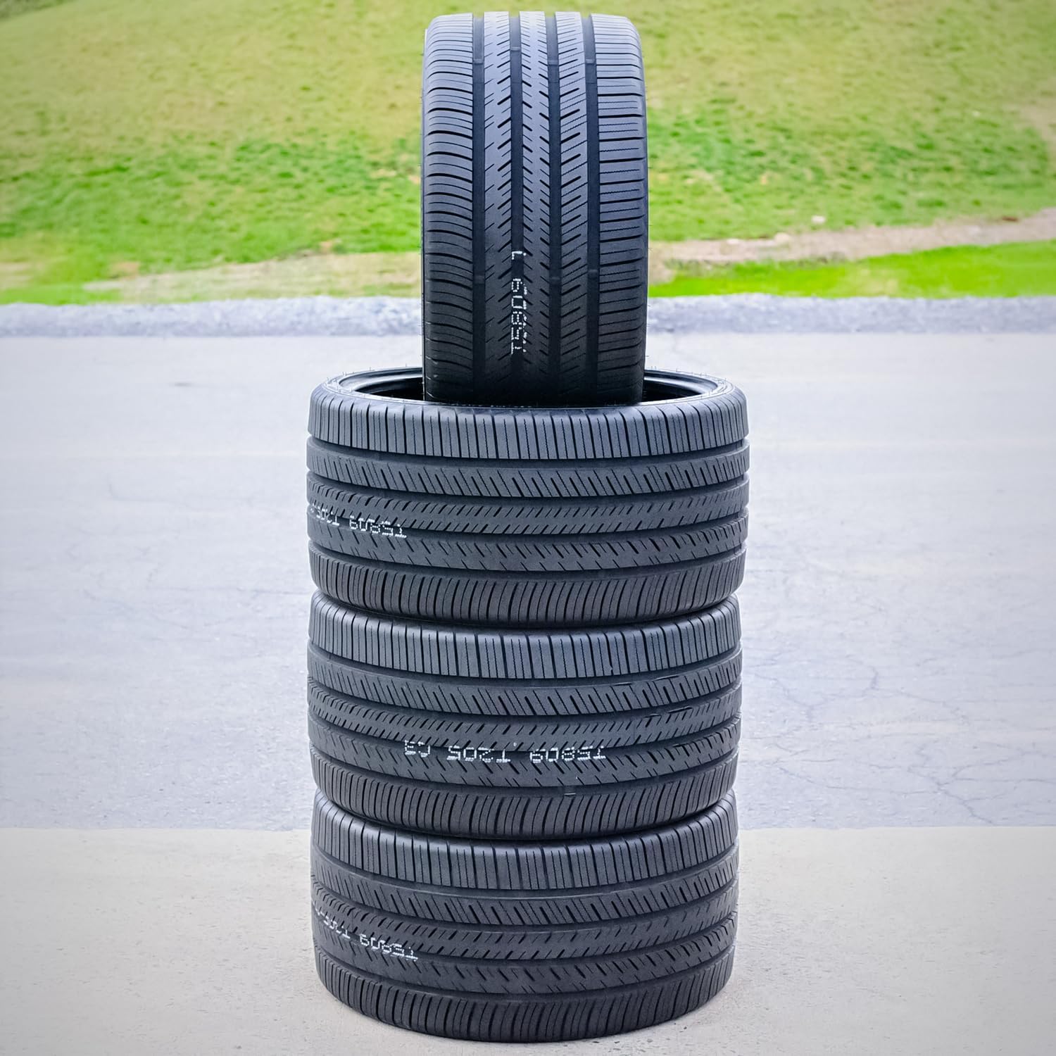 Set of 4 (FOUR) Atlas Force UHP All-Season Passenger Car High Performance Radial Tires-275/35R21 275/35/21 275/35-21 99W Load Range SL 4-Ply BSW Black Side Wall UTQG 520AAA