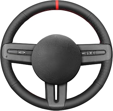 MEWANT Stitch On Custom Fit Steering Wheel Cover for Ford Mustang