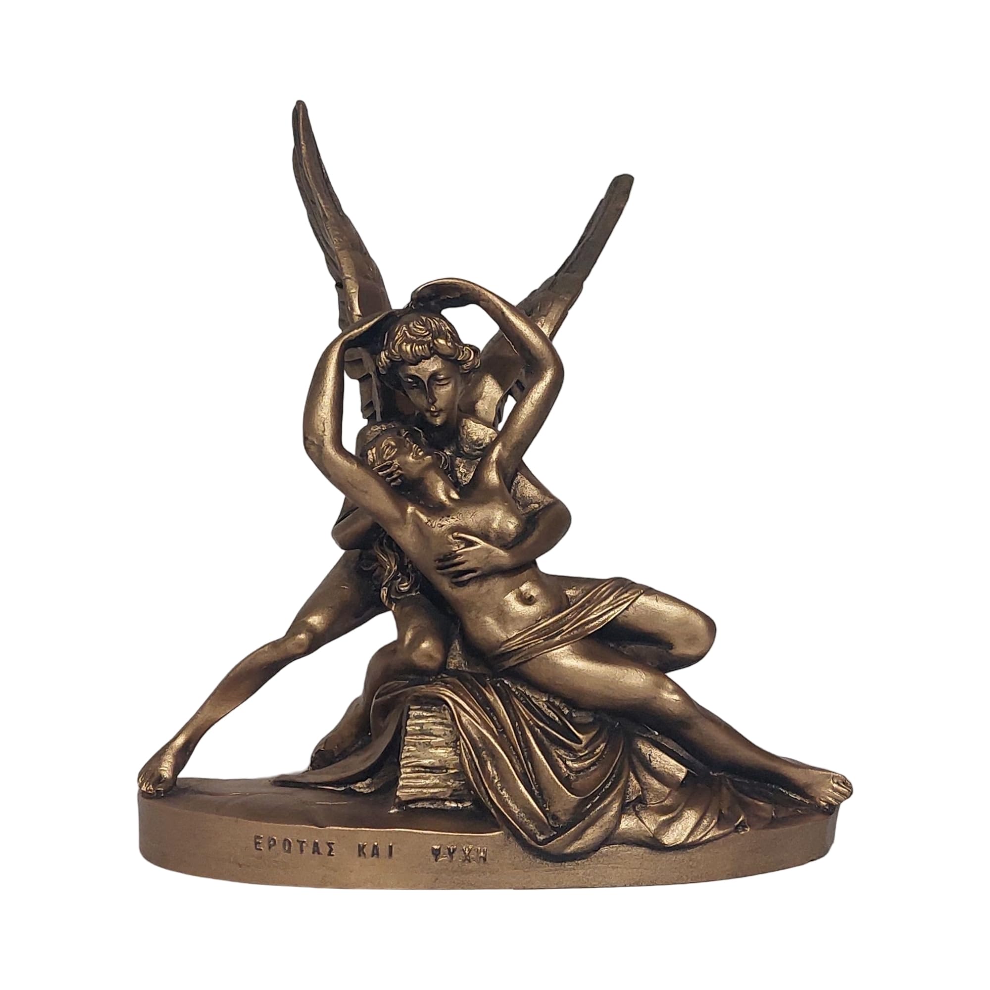 DadArt Psyche Revived by Cupid’s Kiss Bronze Finish Statue Canova Louvre 20 cm