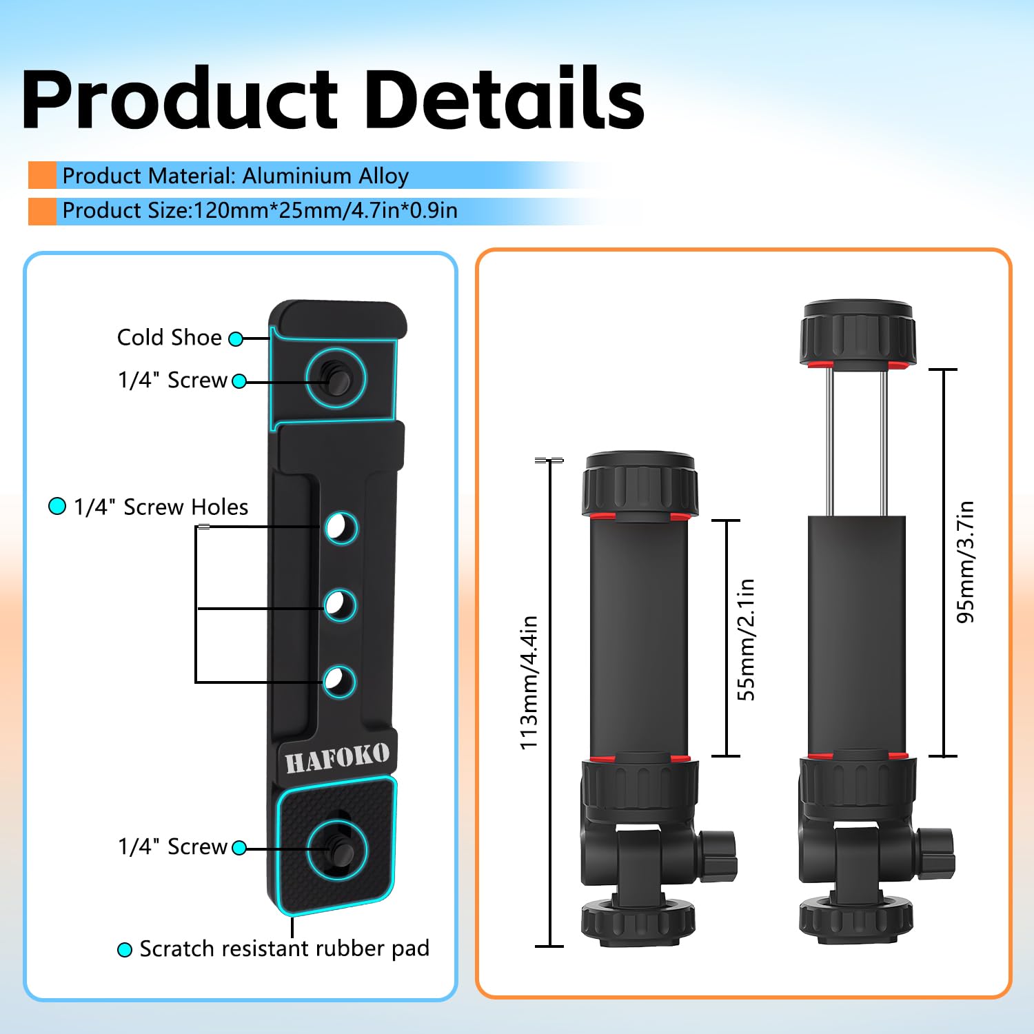 Osmo Pocket 4/3 Telefon Uchwyt kompatybilny z DJI Osmo Pocket 4/3 Creator Combo Zestawem Monitor Uchwyt Akcesoria, Statywu Adapter z 360°Smartfony Uchwytem Vlogowanie Na żywo Wideo Fotografowanie