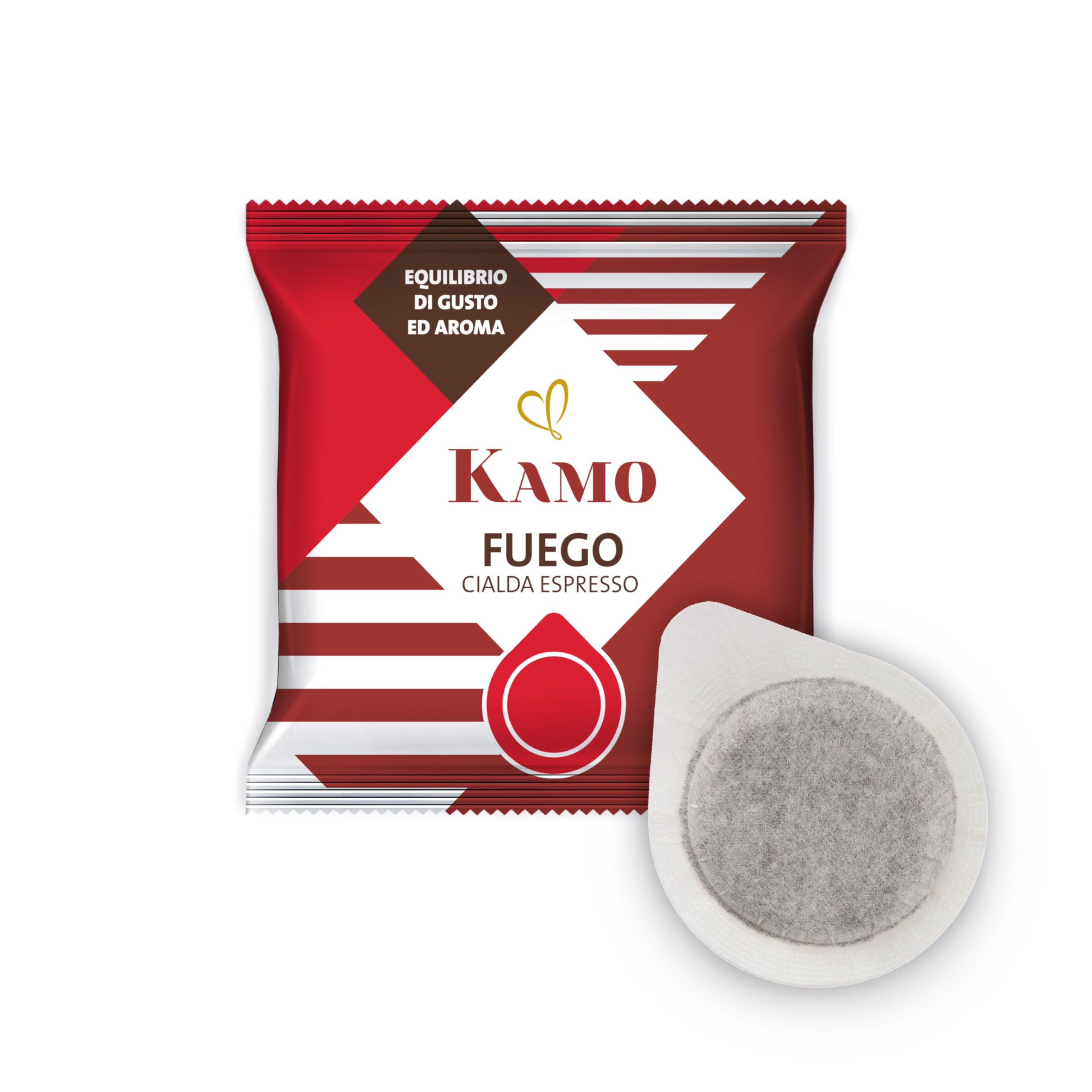 Kamo Cialde Caffè 400 pezzi Fuego Cremoso Miscela Originale cialde compatibili ESE44 da 7 gr