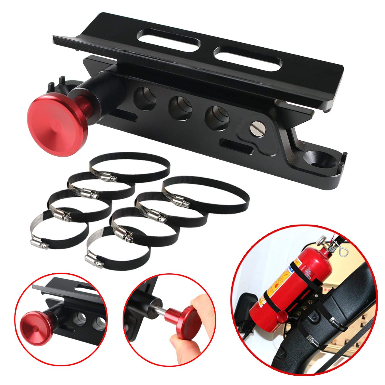 Universal Fire Extinguisher Mount Vehicle Roll Bar Fire Extinguisher