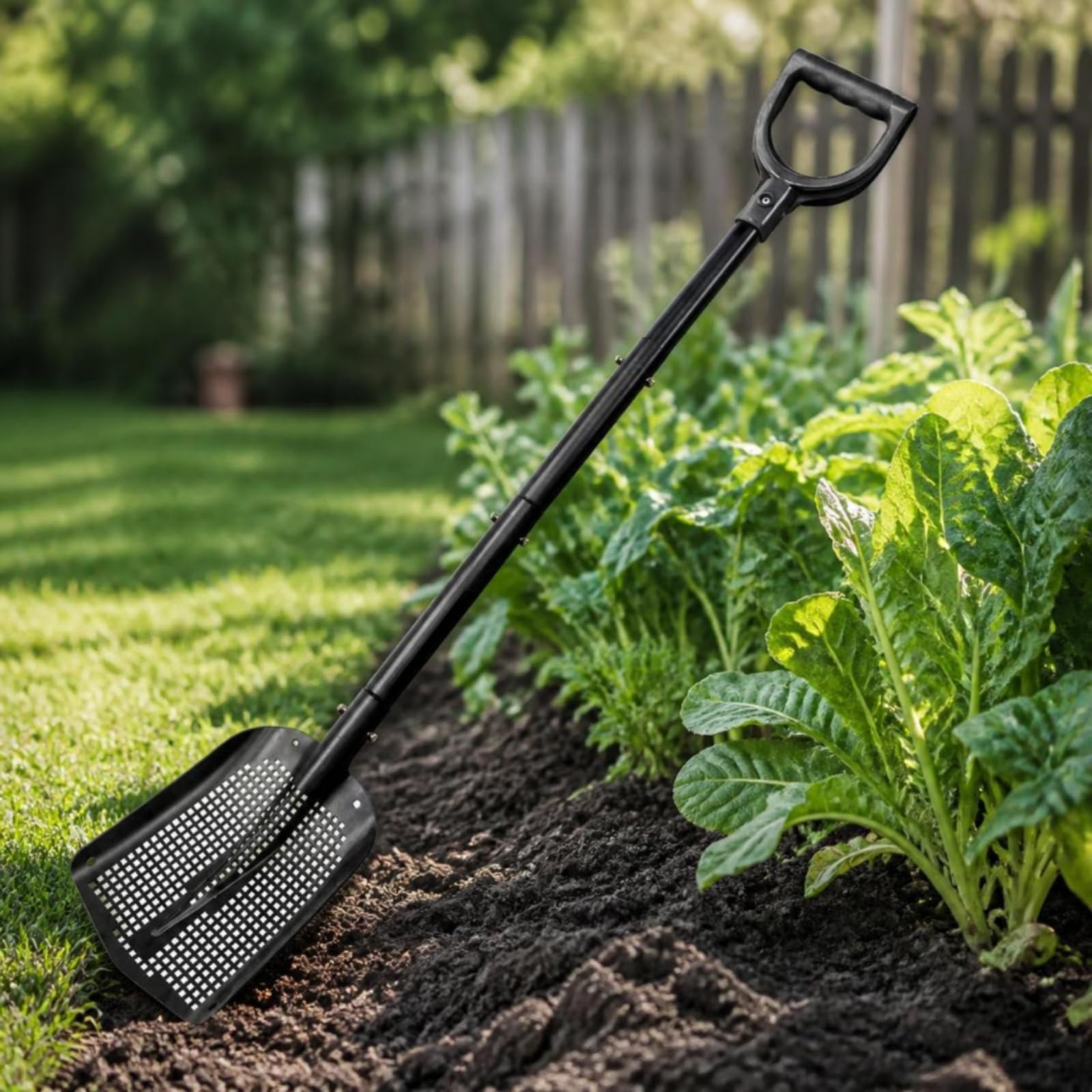 Pala Cribado smontable Pala Perforada Ajustable Herramienta para Jardineros, Labores l Campo