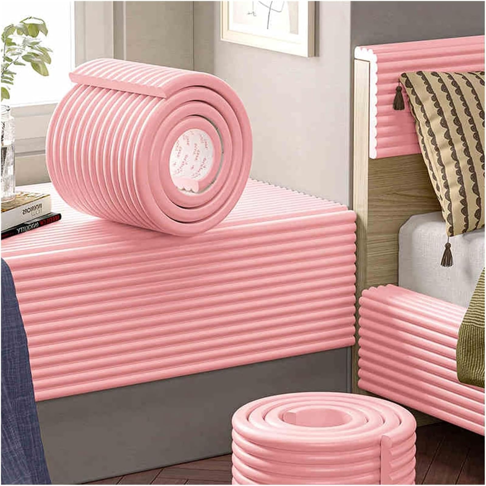 Générique Protecteurs De Bords Et D'Angles Doux Et Extra-Larges Multifonctionnel Bandes De SéCurité en Mousse Anti-Collision Auto-AdhéSives Pare-Chocs for Enfants Protections De Meubles,01,5m