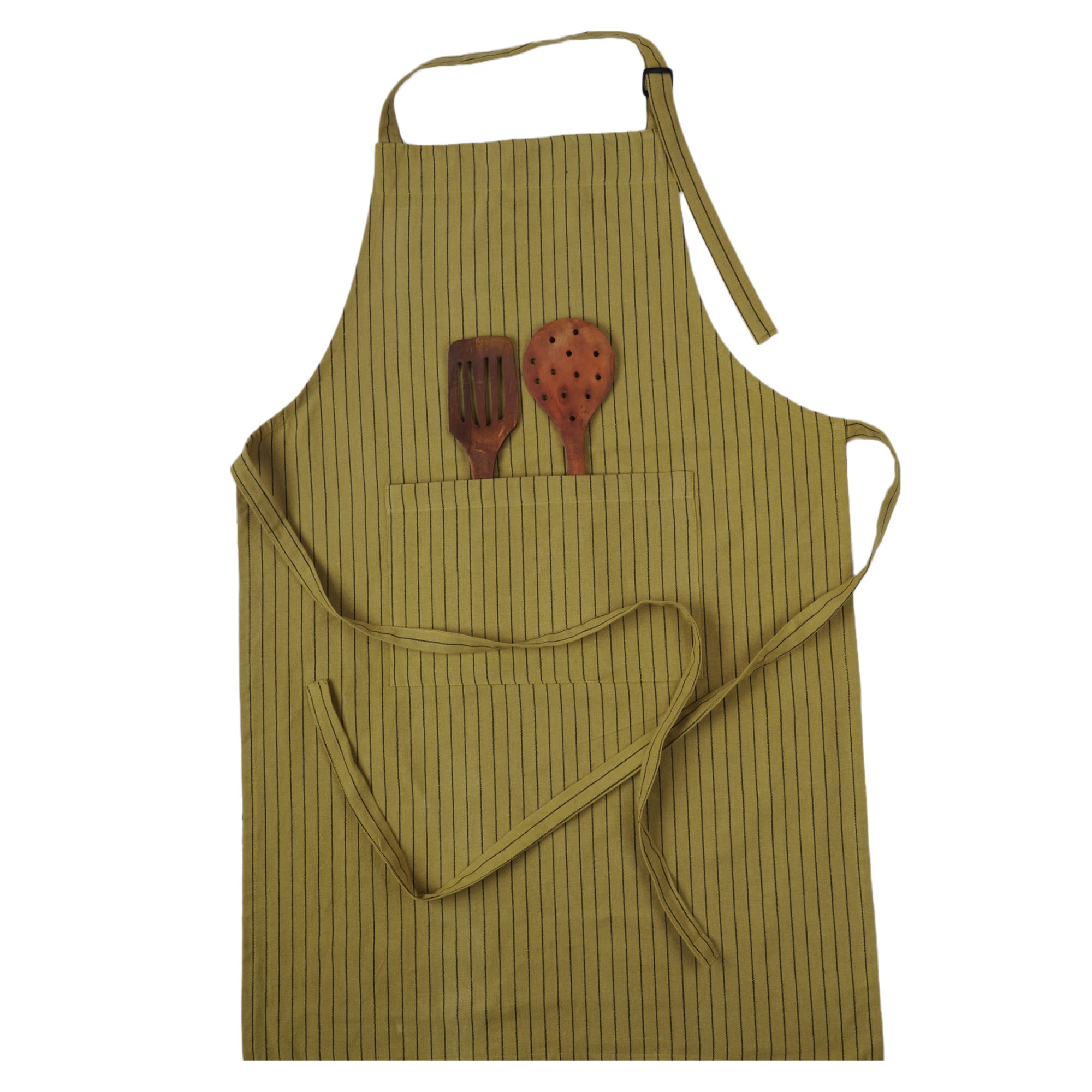 WOVEN HOME DESIGNS® - 100% Cotton Yarn-Dyed - Sand Stripe Weaved Aprons, Sized 60cm in Width & 90cm in Length with 1 Center Pocket, Adjustable Buckle on Top and 2 Long Ties On Both 2 Sides (B0C3LG7LX5) Amazon Price History, Amazon Price Tracker