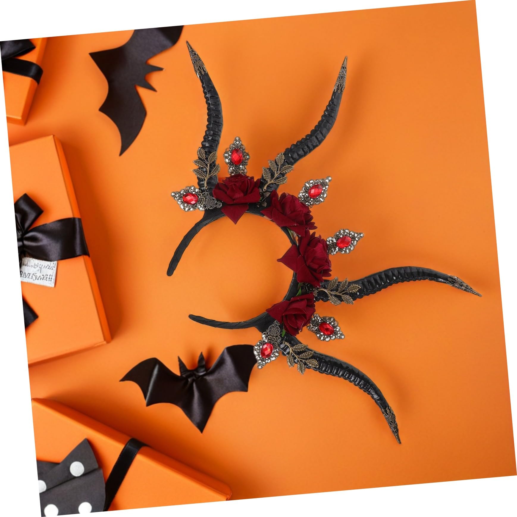 Halloween Stirnband Teufels Haarreif Dämonen Hörner Schwarz für Mottoparty