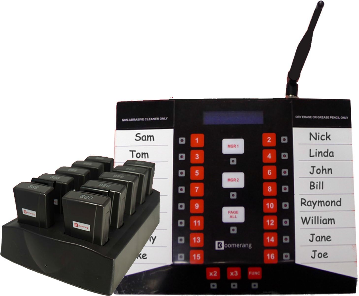 Staff Waiter Pager System Kit with 6 pagers