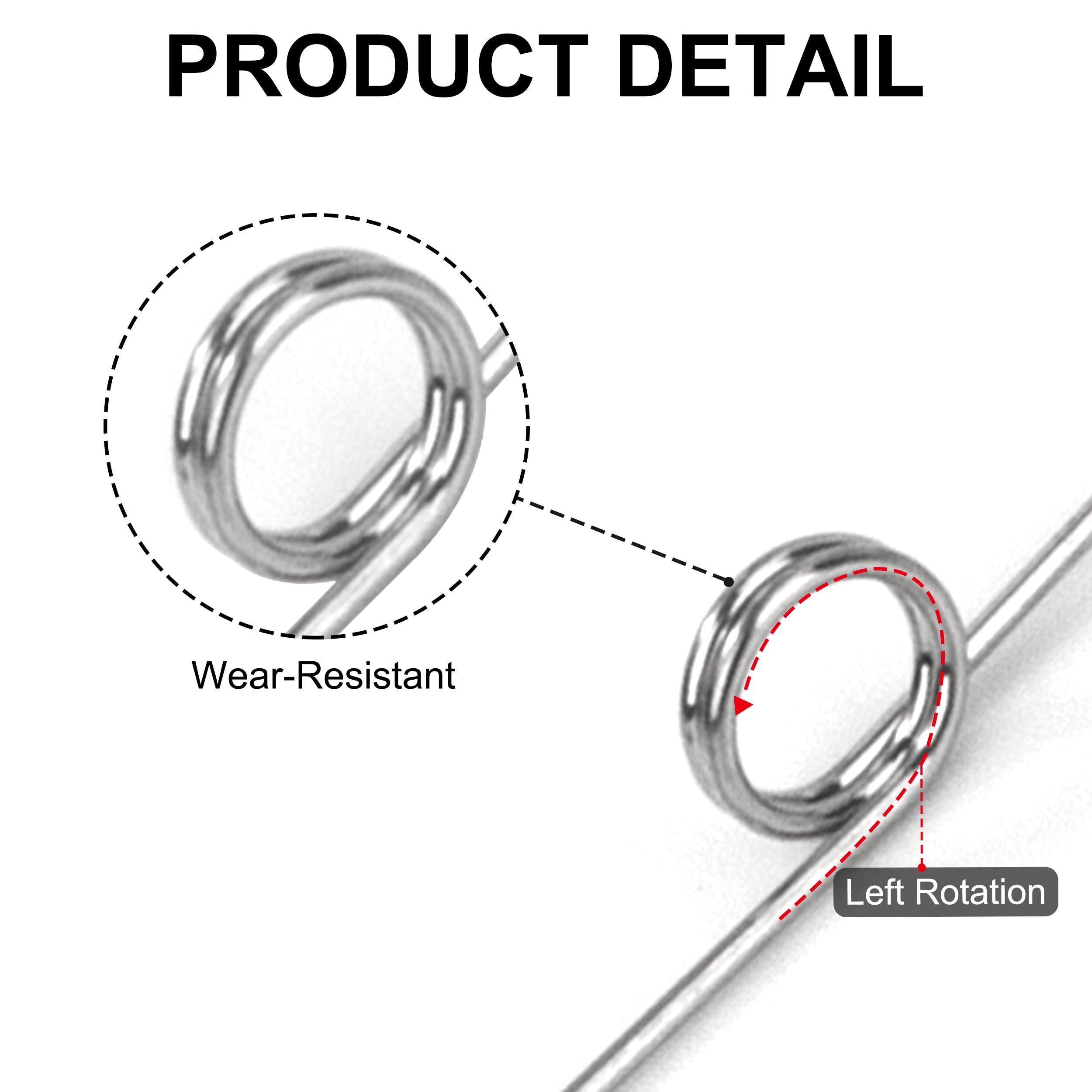 10 sztuk sprężyn skrętnych ze stali nierdzewnej, średnica drutu 0,3 mm, średnica wewnętrzna 2 mm, długość ramienia 20 mm, kąt 180°, 2 obroty w lewo 0,3 x 2 x 20 mm