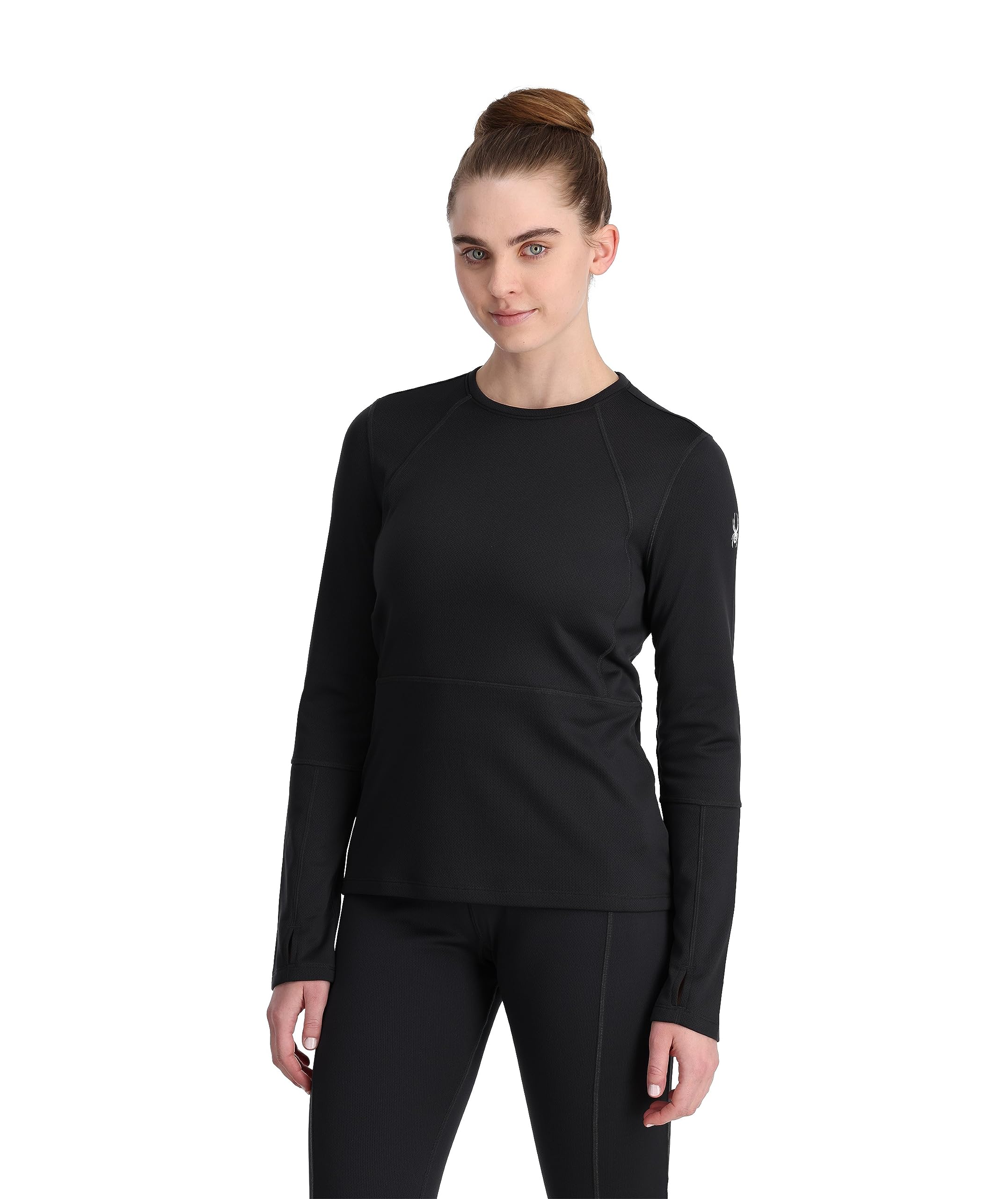 Spyder Charger Crew Women Baselayer, Black, L